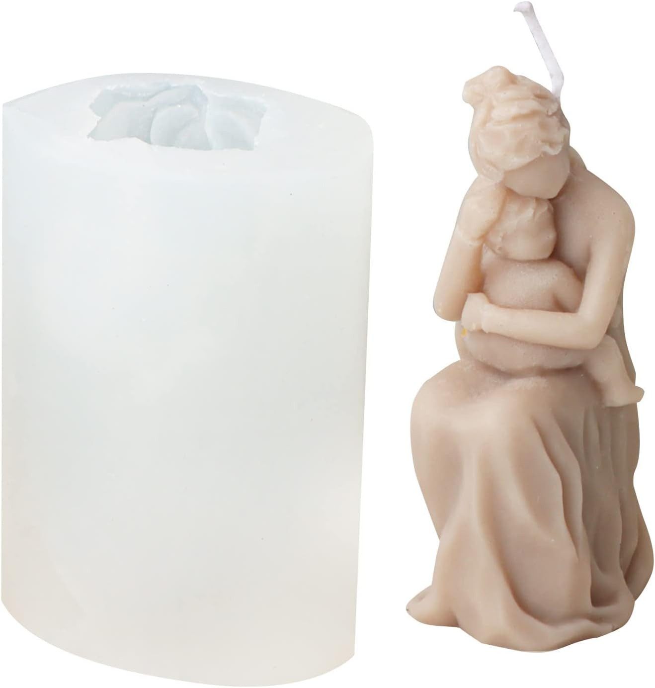 Modellierwerkzeug Mutter mit Kind Kerzen Silikonform Muttertag Kerzenform Seifenform