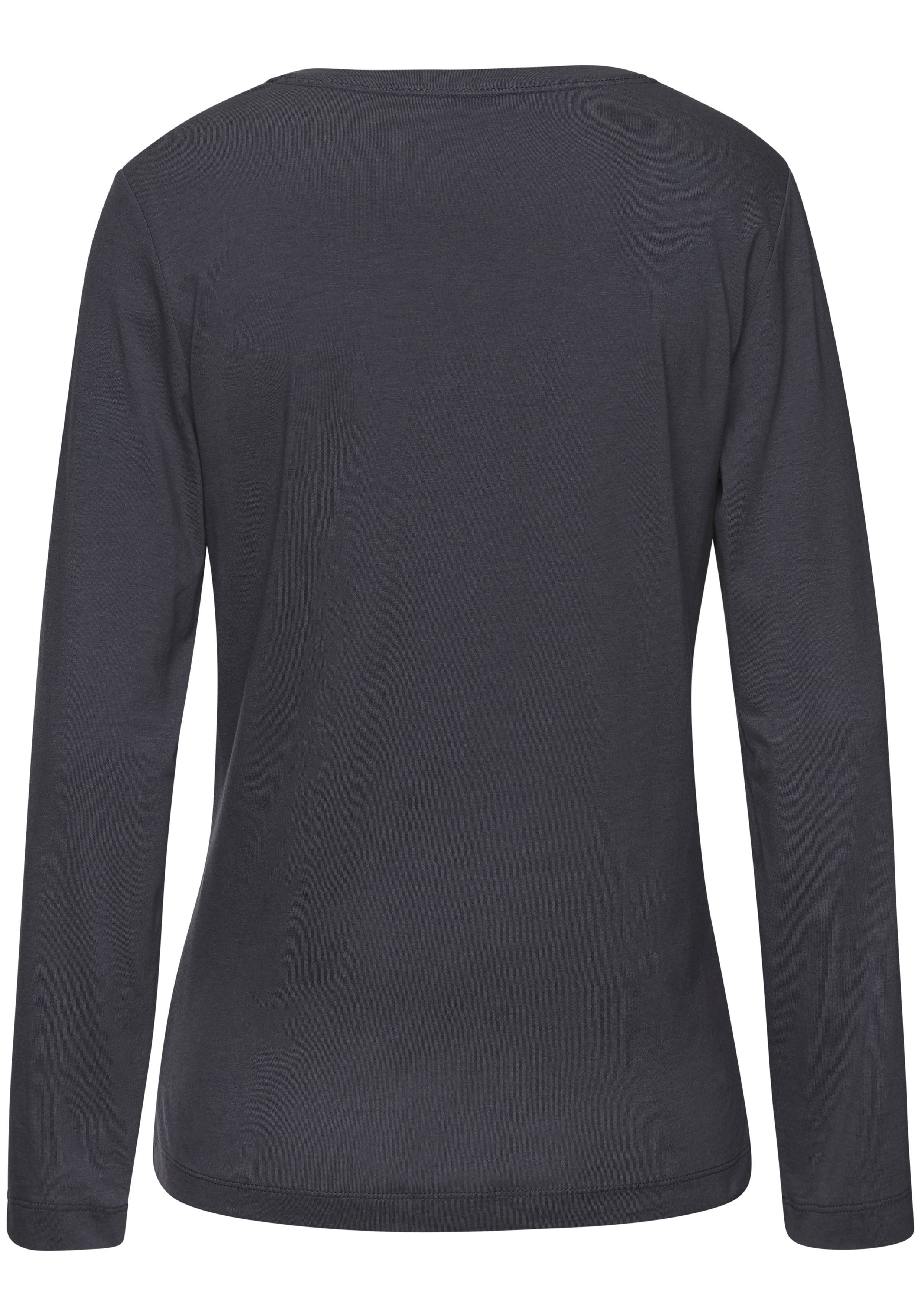 LASCANA Pyjamaoberteil (1-teilig) mit Folienprint