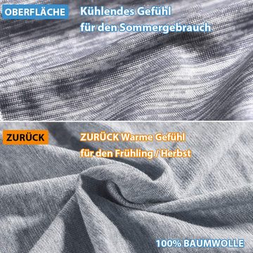 Sommerbettdecke, Selbstkühlende Sofadecke(Q-Max >0,5) 130x170/150x200/200x220 cm, Elegear, Füllung: 80 % Glimmer-Nylon + 20 % Polyethylen; Innenseite: 100% Baumwolle, Wohndecke für Sommer Kühlfasern Baumwolle