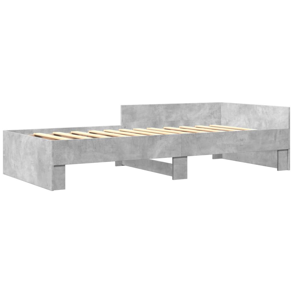 vidaXL Bett Bettgestell Betongrau 100x200 cm günstig online kaufen