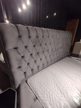 JVmoebel Bett Design Chesterfield Rund Betten Schlafzimmer Doppel Betten (1-tlg), Made in Europa