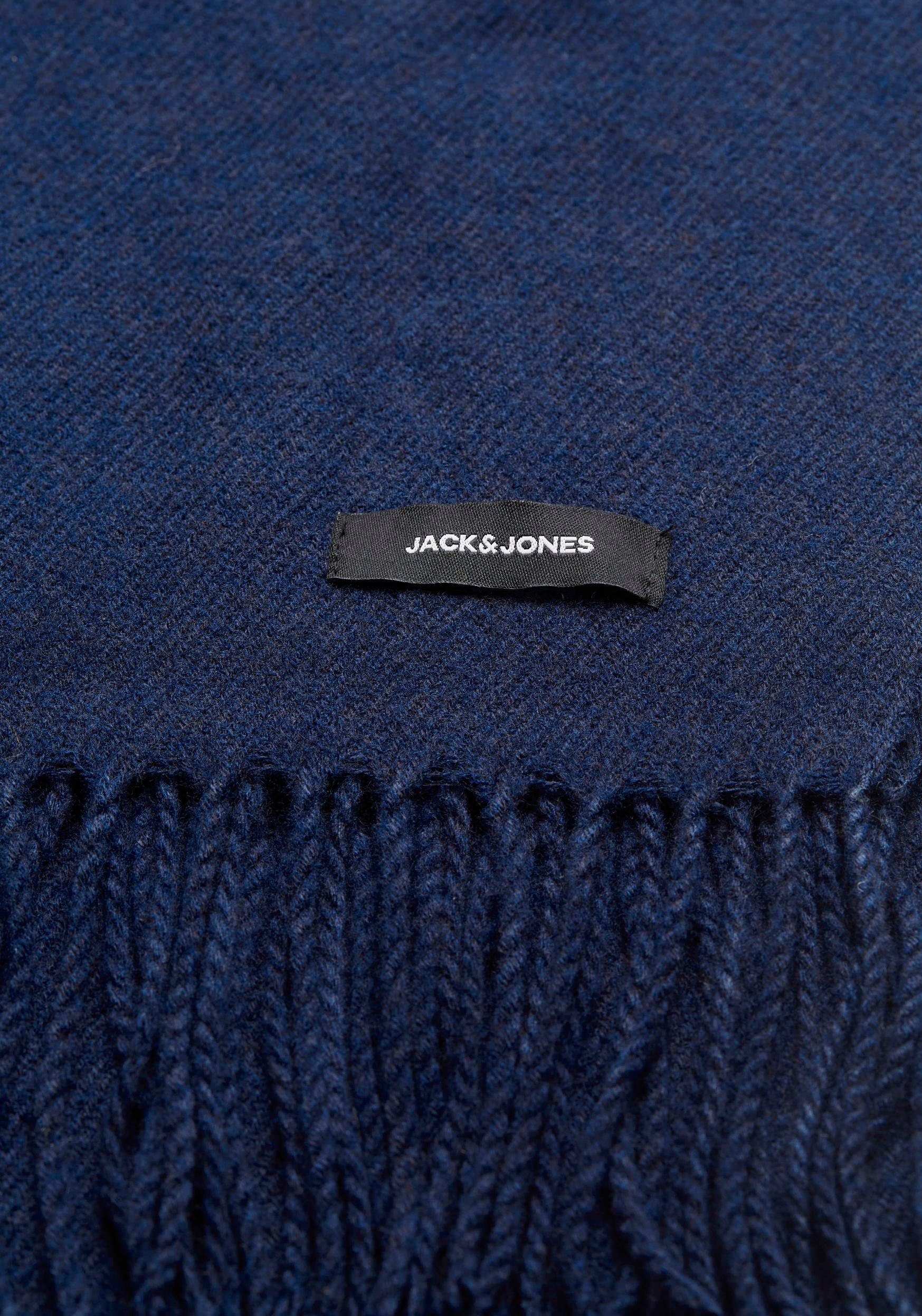 Jack & Jones Strickschal JACSOLID WOVEN SCARF NOOS, Kunstfaser, mit Fransen – Bild 4 von 5