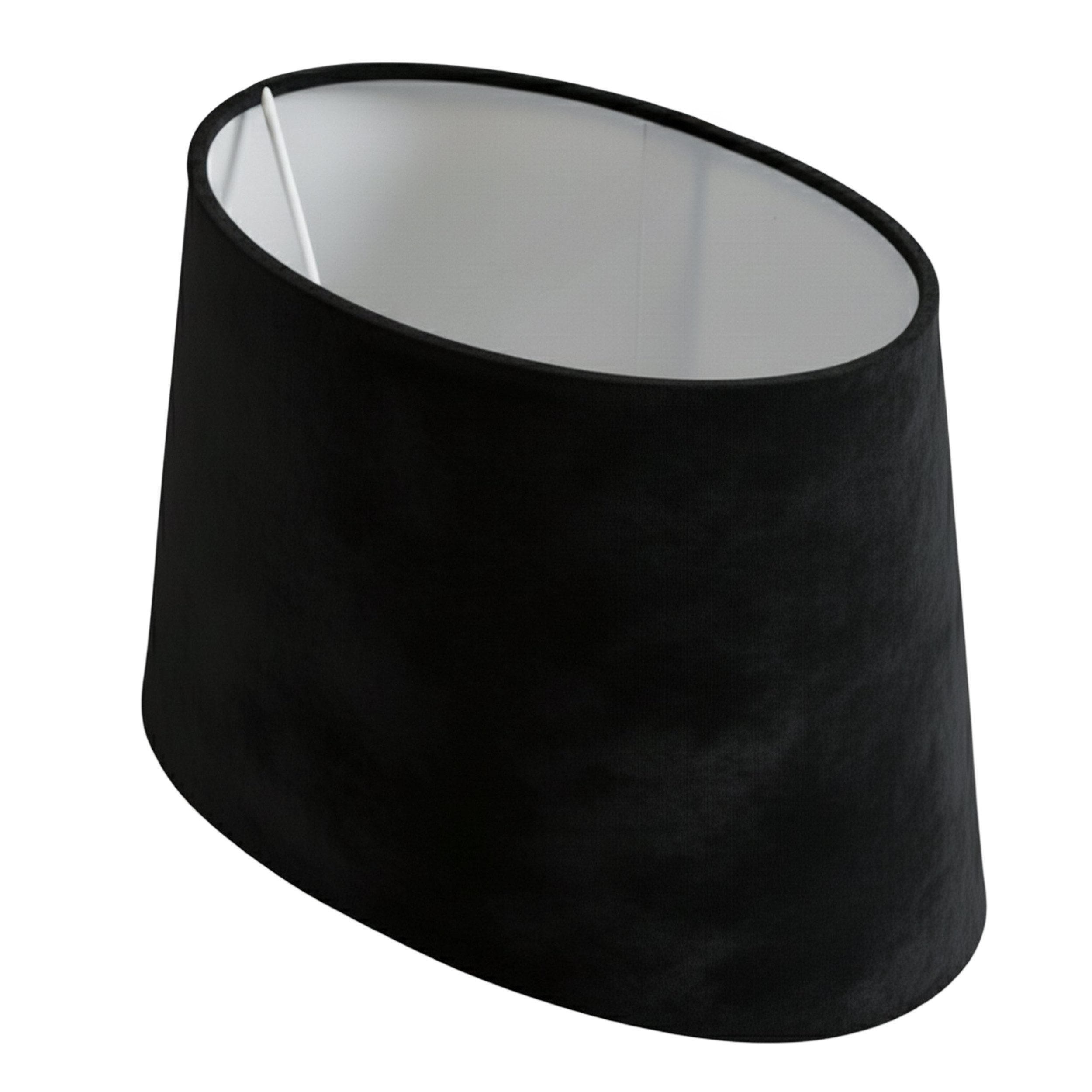 B&S Lampenschirm Lampenschirm oval Velvet schwarz B:26x19/T:21x14,5/H:17cm, Jinming