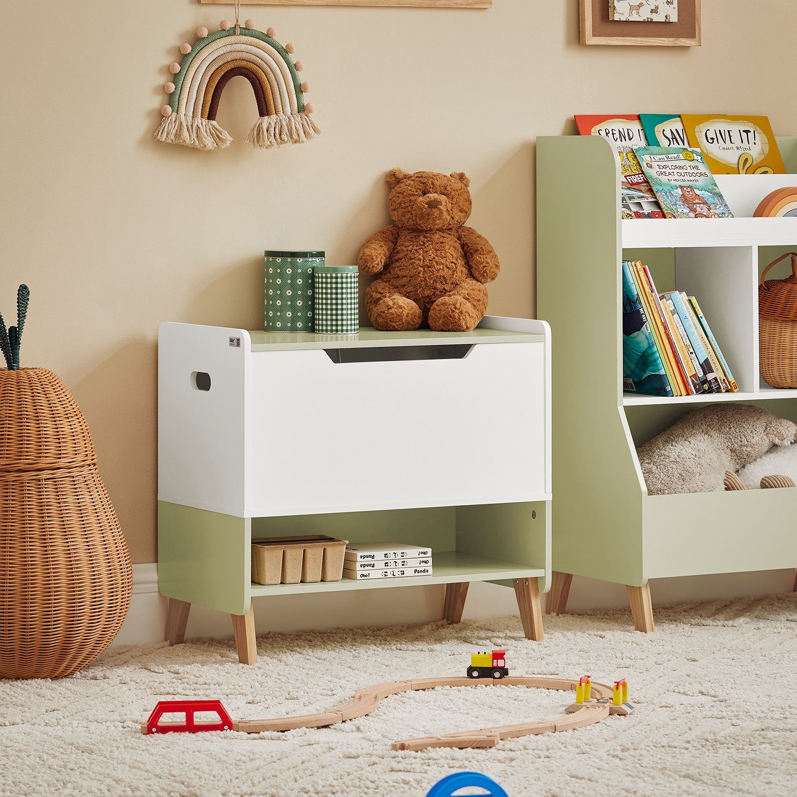 SoBuy Kinderregal KMB91, Kinder Spielzeugtruhe Aufbewahrungsbox günstig online kaufen