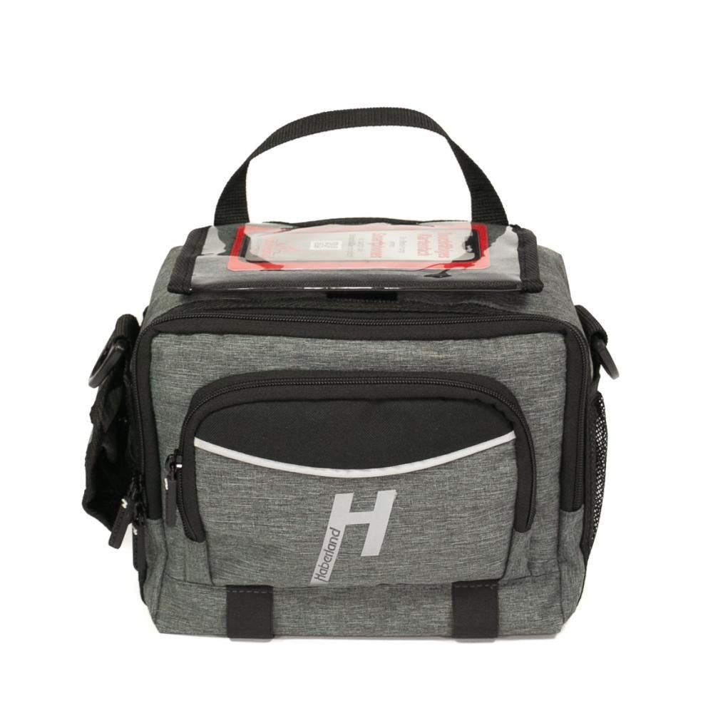 Fahrradtasche Haberland Lenkertasche 6l Bottle grau - praktische Lenker-Tasche mit F