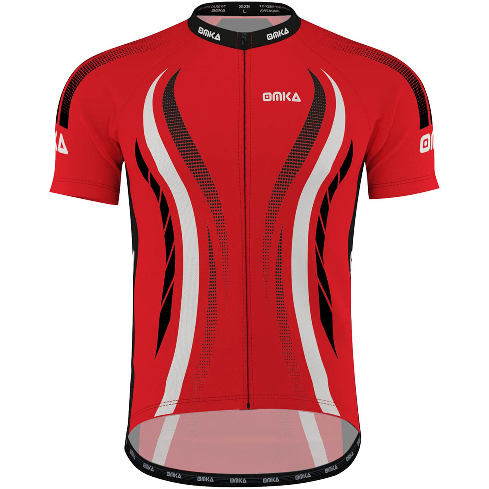 OMKA Radtrikot ME-3013 Rot/Weiß Herren Racing günstig online kaufen