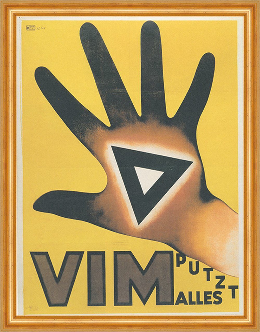 Kunstdruck VIM putzt alles Scheuermittel Hygiene Haushalt Werbung 341 Gerahmt