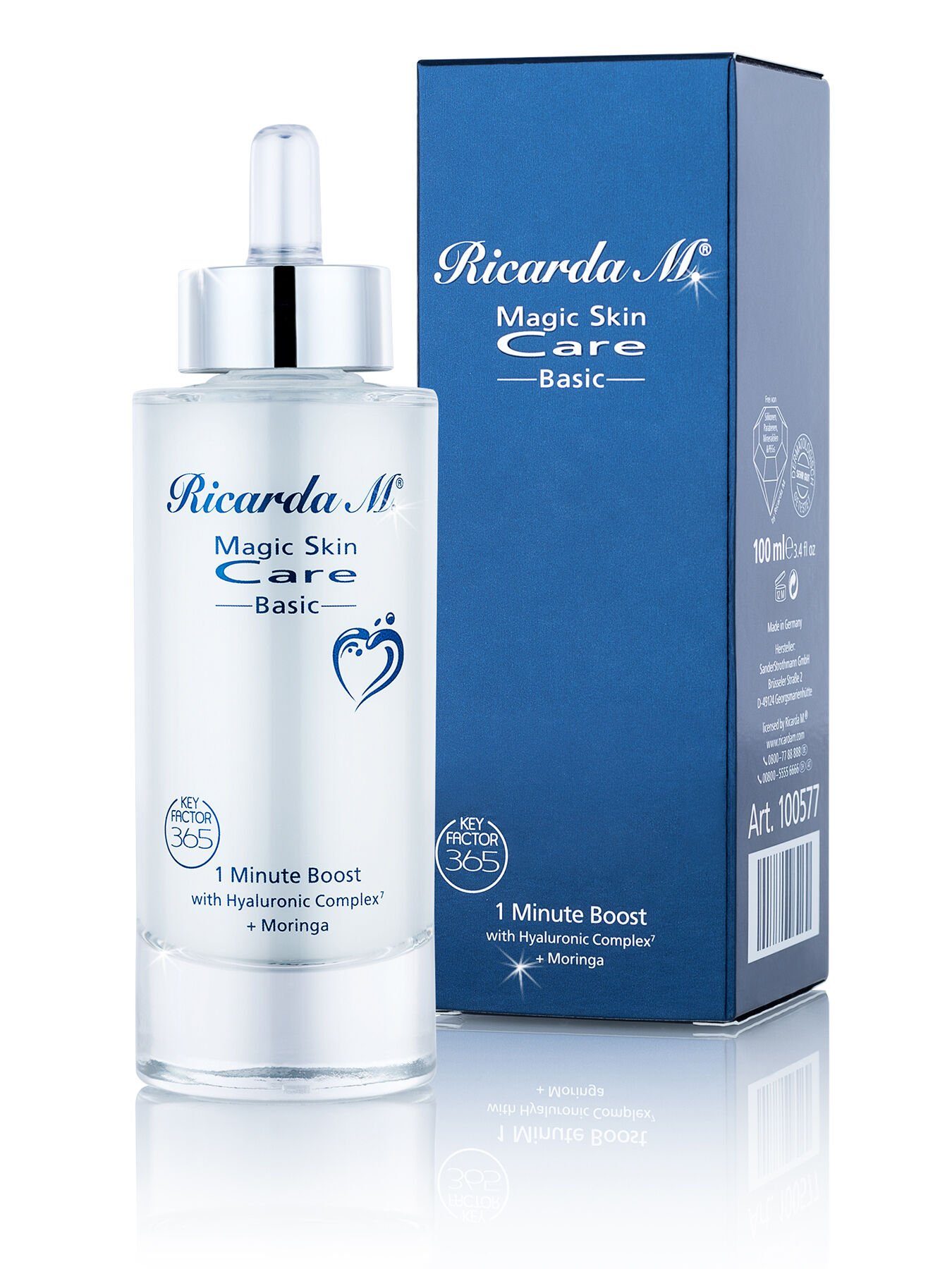 Ricarda M. Anti-Falten-Serum "MSC Basic 1 Minute Boost" mit Hyaluronsäure, 1-tlg., mit Anti-Aging-Formel: sofortiger Frischekick & glattere Haut