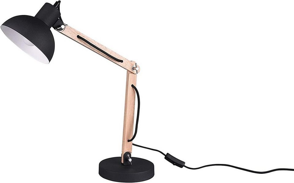 lightling Schreibtischlampe Woody, ohne Leuchtmittel, abhängig vom  Leuchtmittel, Design, Holzoptik, flexibel verstellbar