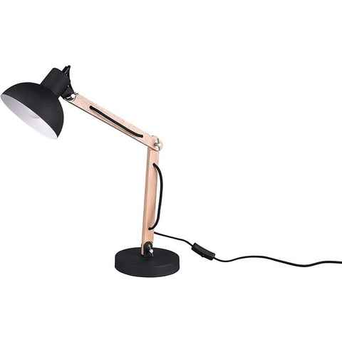 lightling Schreibtischlampe Woody, ohne Leuchtmittel, abhängig vom Leuchtmittel, Design, Holzoptik, flexibel verstellbar