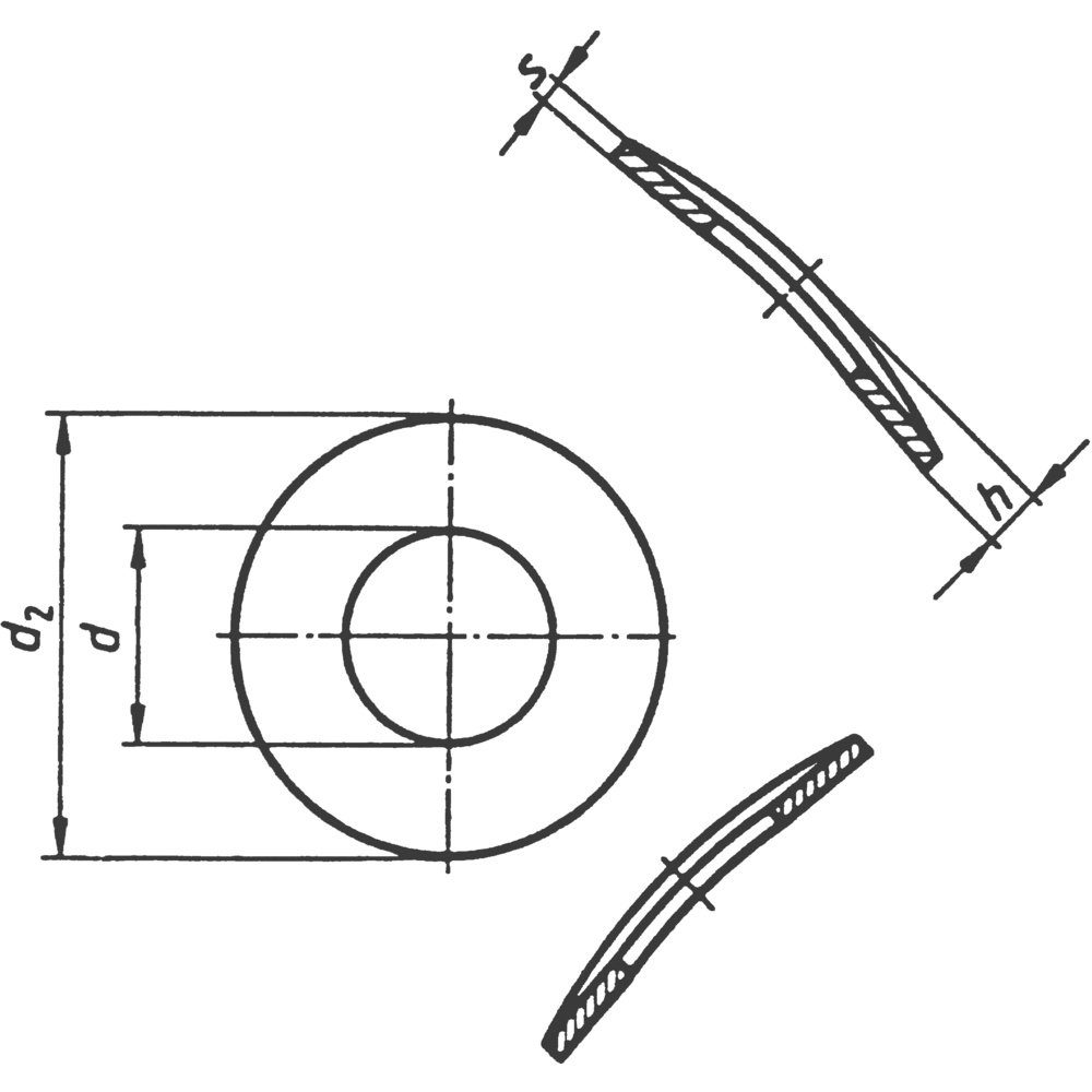 Thumbnail - TOOLCRAFT Federring TOOLCRAFT A3 D137-A2 194666 Federscheibe Innen-Durchmesser: 3.2 mm M3
