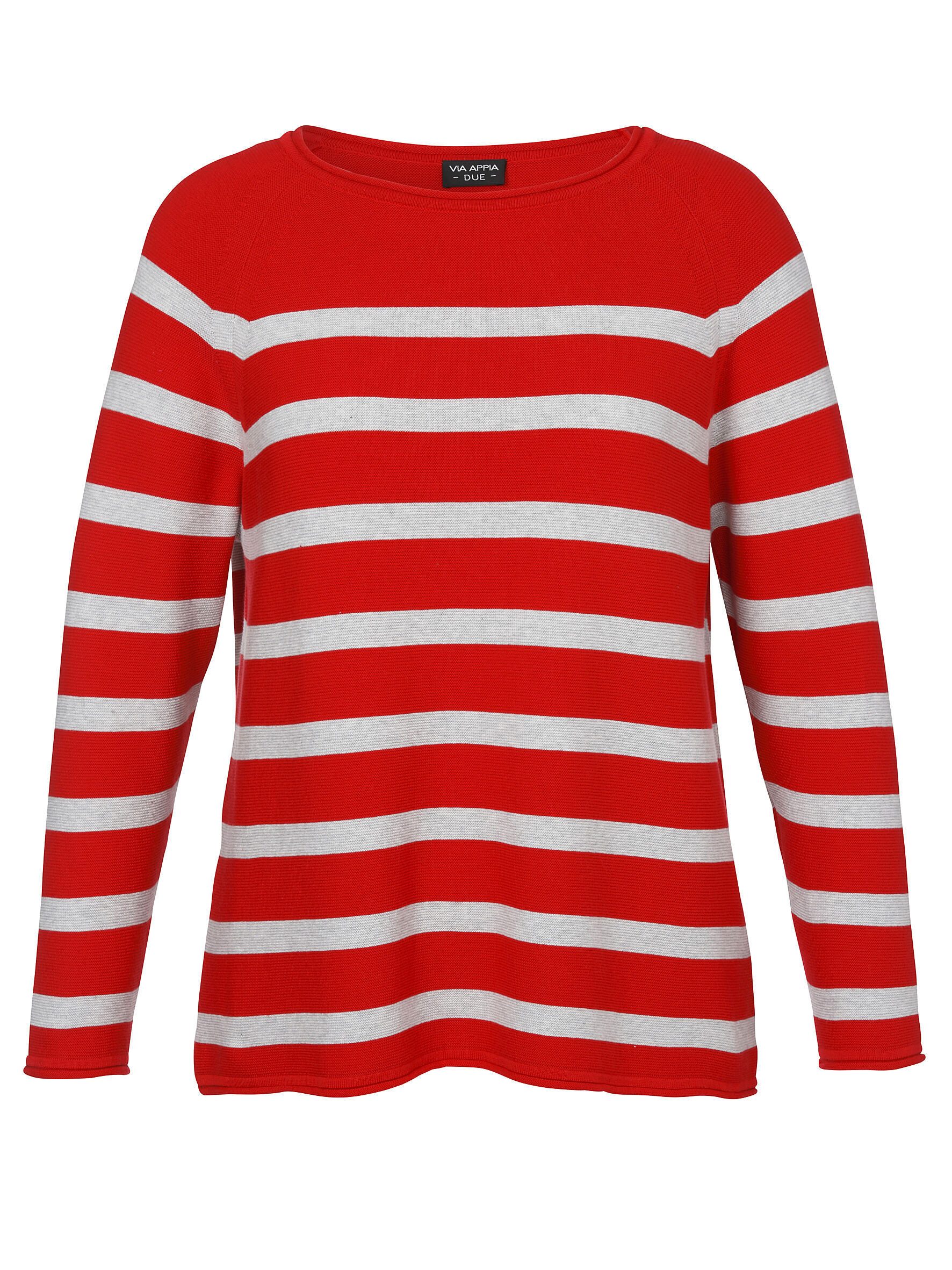 VIA APPIA DUE Rundhalspullover in großen Größen günstig online kaufen