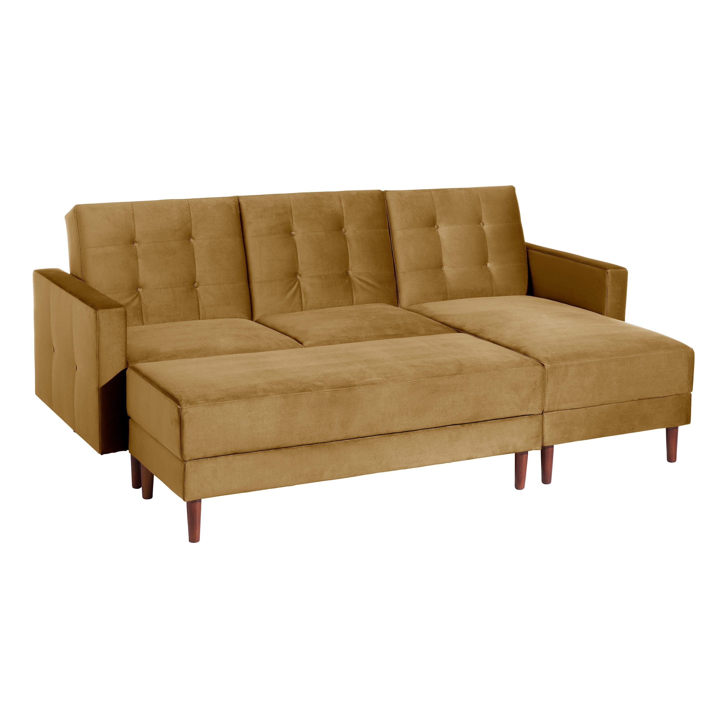Max Winzer® Ecksofa Easy Relax, Funktionssofa mit Hocker Samt