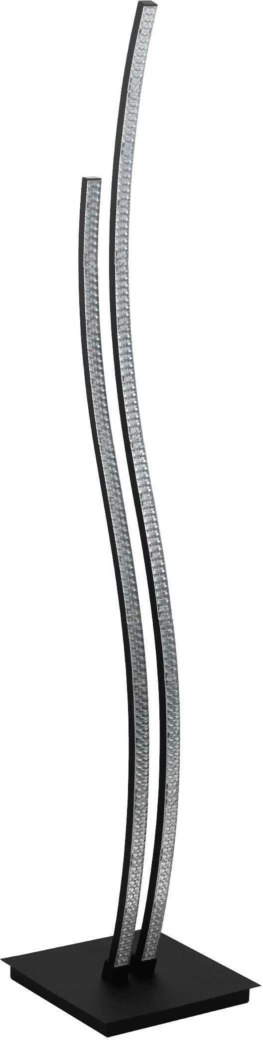 EGLO Stehlampe LEJIAS, LED fest integriert, Warmweiß, Stehleuchte in schwarz aus Stahl - 16W - Warmweiß