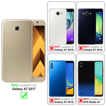 Cadorabo Handyhülle Samsung Galaxy A7 2017 Samsung Galaxy A7 2017, Handytasche mit Gürtelclip Hülle mit Karabinerhaken