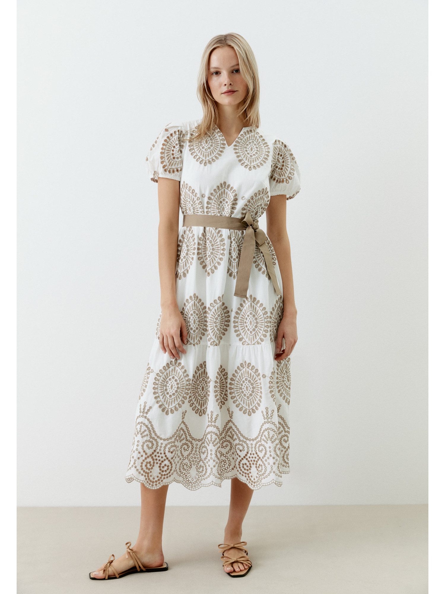 Blusenkleid Maxispitzenkleid