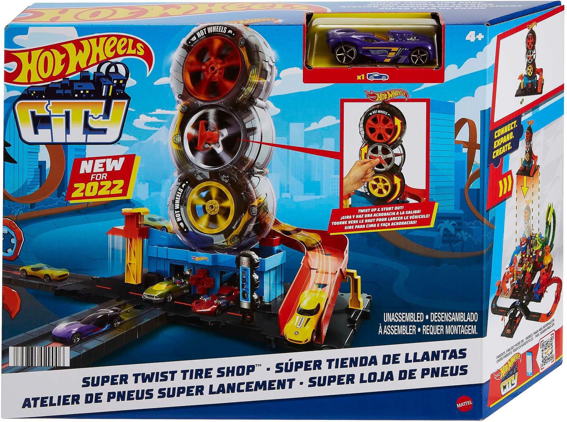 Spiel-Parkhaus Tracksets Super inklusive mit Spielzeugauto, Shop, Hot Hot Wheels City Reifen Wheels anderen 1 sich verbinden Lässt