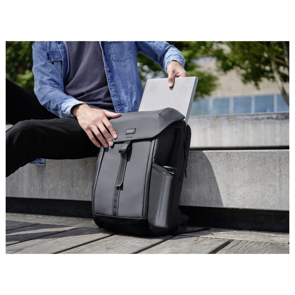 Trust Laptoprucksack Trust Reisetasche Jersey Passend für maximal: 43,2 cm (17) Grau