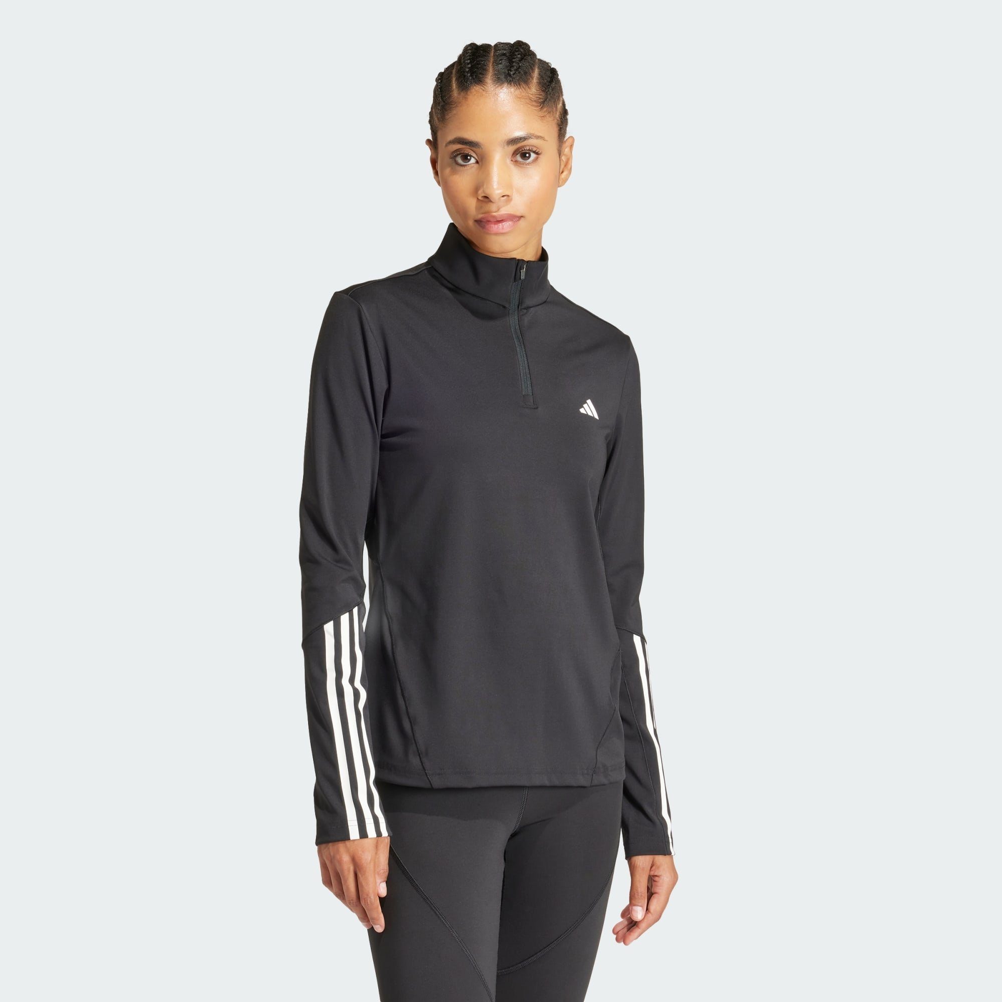 adidas Performance Trainingsjacke HYPERGLAM Black / OBERTEIL TRAINING QUARTER-ZIP White