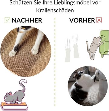 Creative Pets Kratzbrett Katzen Kratzbrett Kratzpappe verstärkt mit Sperrholz, Kratzbaum