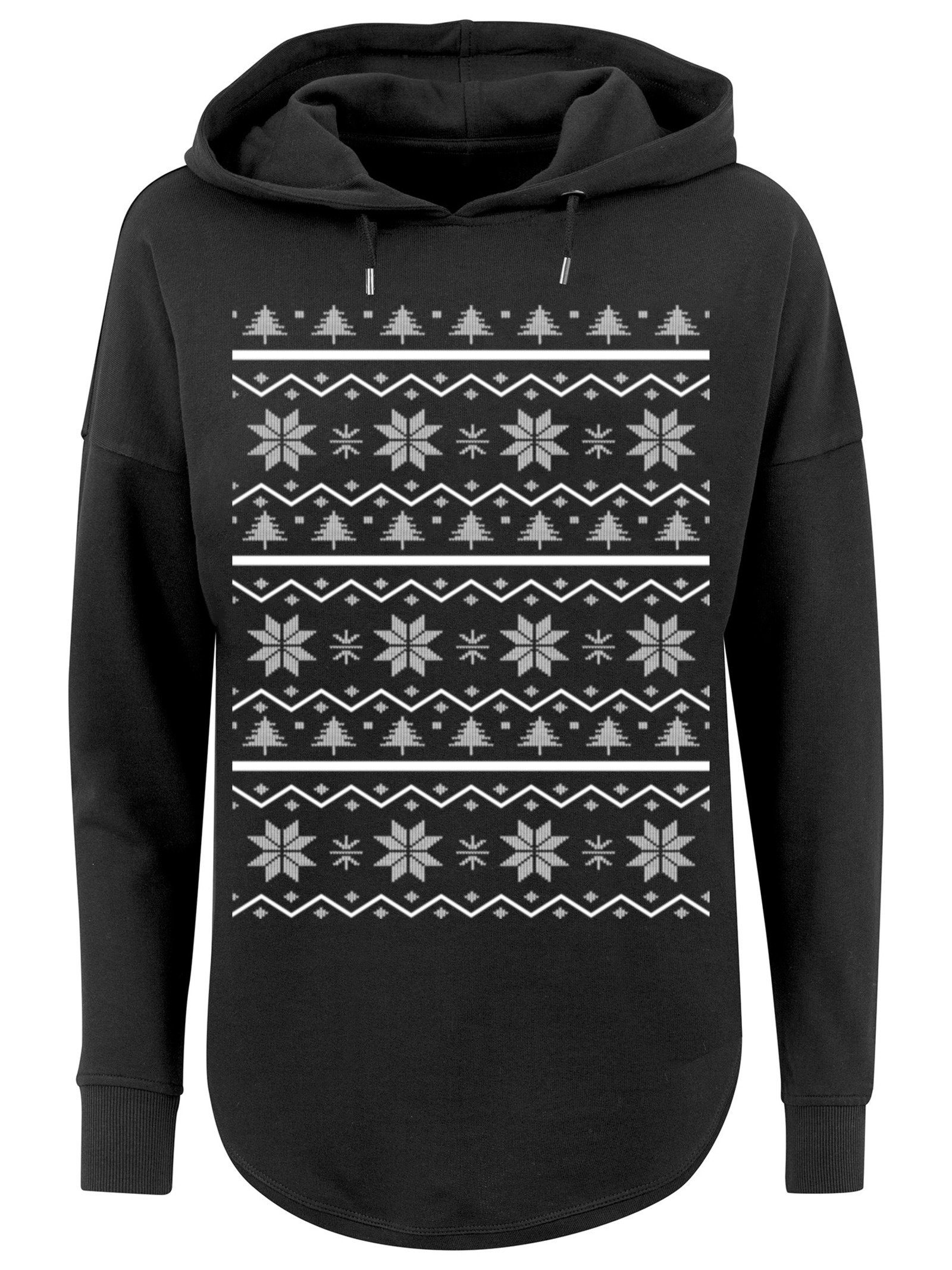 Weihnachten Scandinavian schwarz Kapuzenpullover Muster F4NT4STIC Print