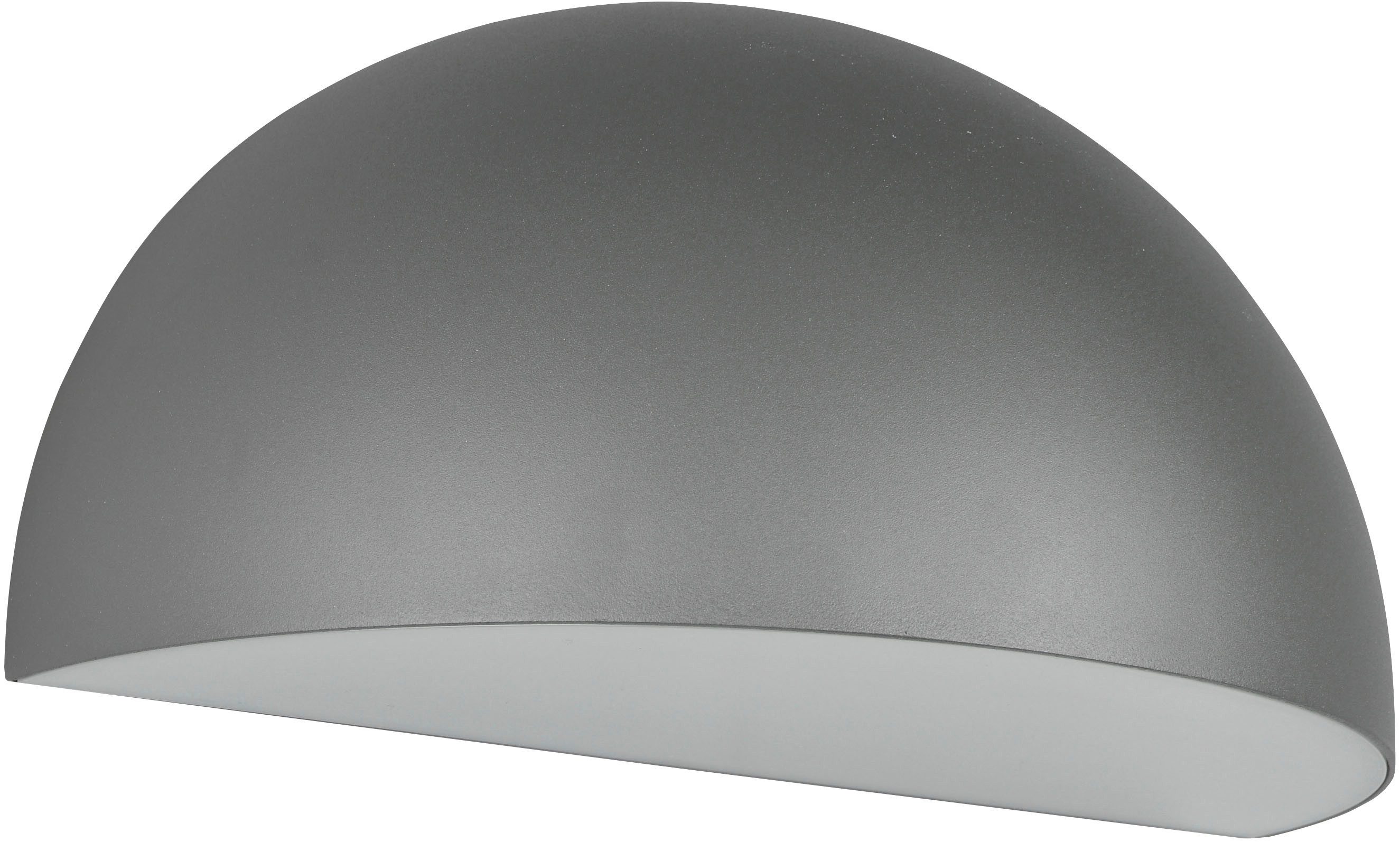 TRIO Leuchten Außen-Wandleuchte MAAS, Hauswand Leuchte Downlight kugelförmig Metall Aluminium IP44, Leuchtmittel wechselbar, warmweiß - kaltweiß, exkl 1x E27 max 10W, Breite 27cm Höhe 14cm, Leuchtmittel wechselbar