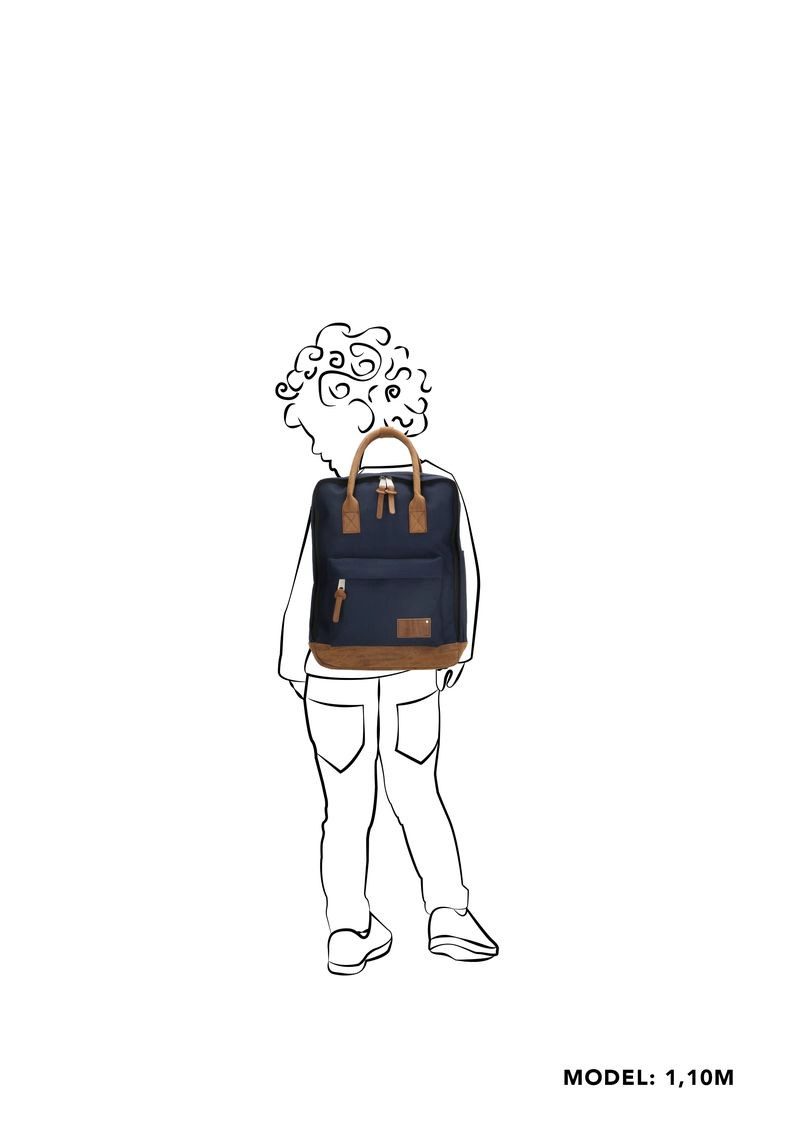 Enrico Benetti Freizeitrucksack Cityrucksack leicht für Damen und Herren (klein, mit Laptopfach), mit Lederimitat Applikationen, in tollen Farben – Bild 2 von 5