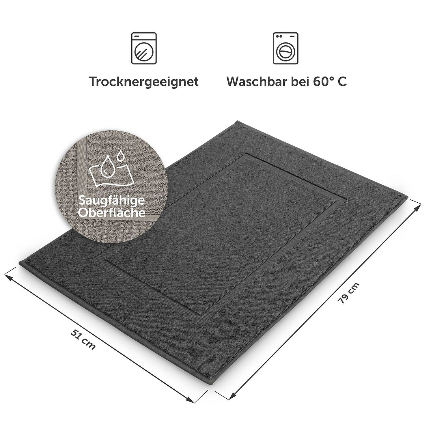 Blumtal Badematte Premium Badezimmerteppich Terry - günstig online kaufen