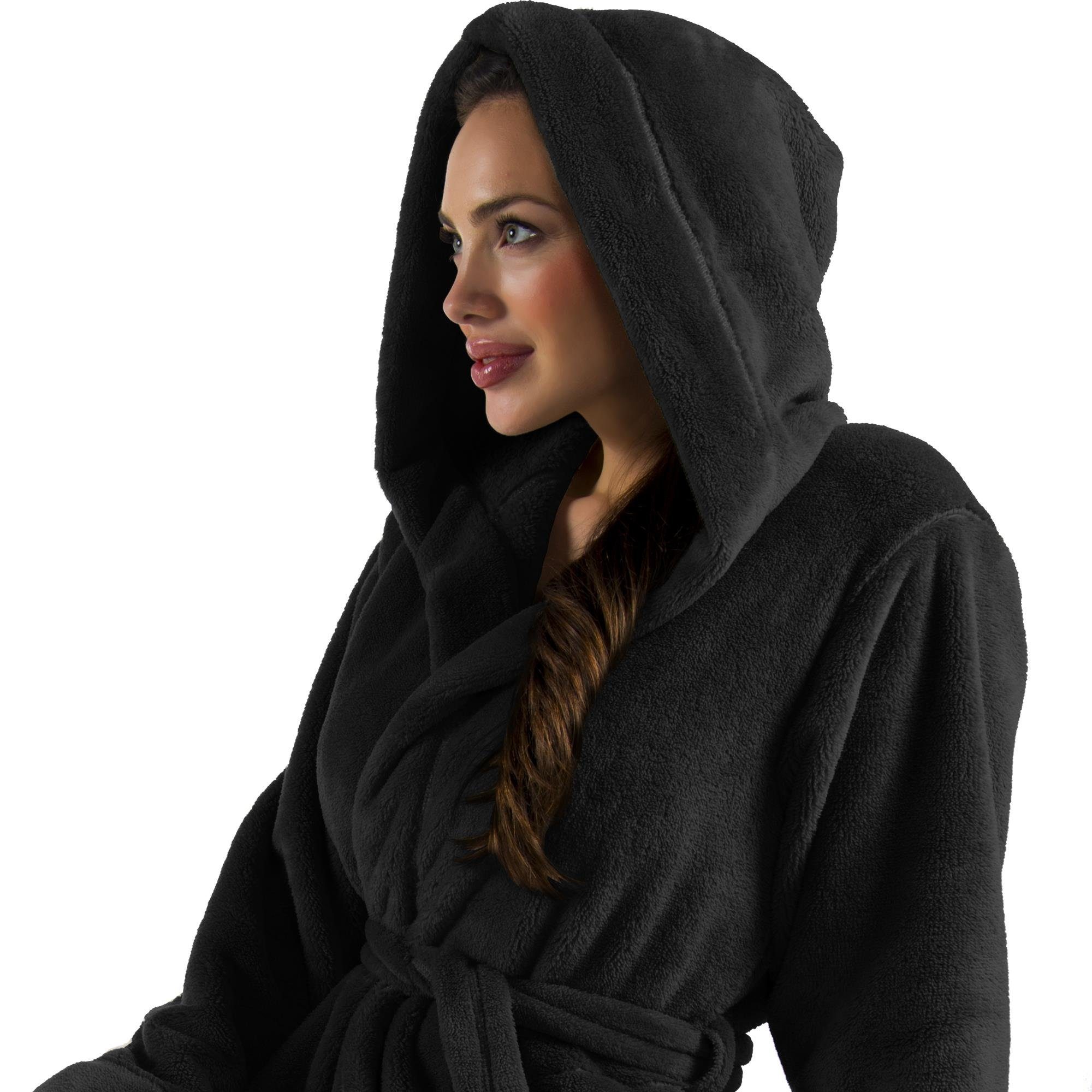 CelinaTex Bademantel Morgenmantel Damen kurz Fleece günstig online kaufen