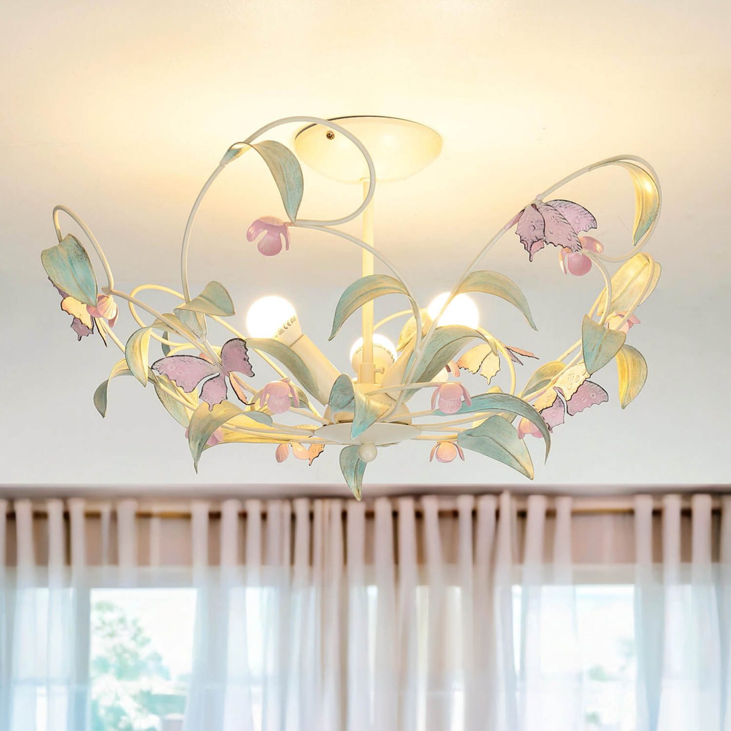 Licht-Erlebnisse Deckenleuchte SUMMER, ohne Leuchtmittel, Deckenlampe Weiß günstig online kaufen