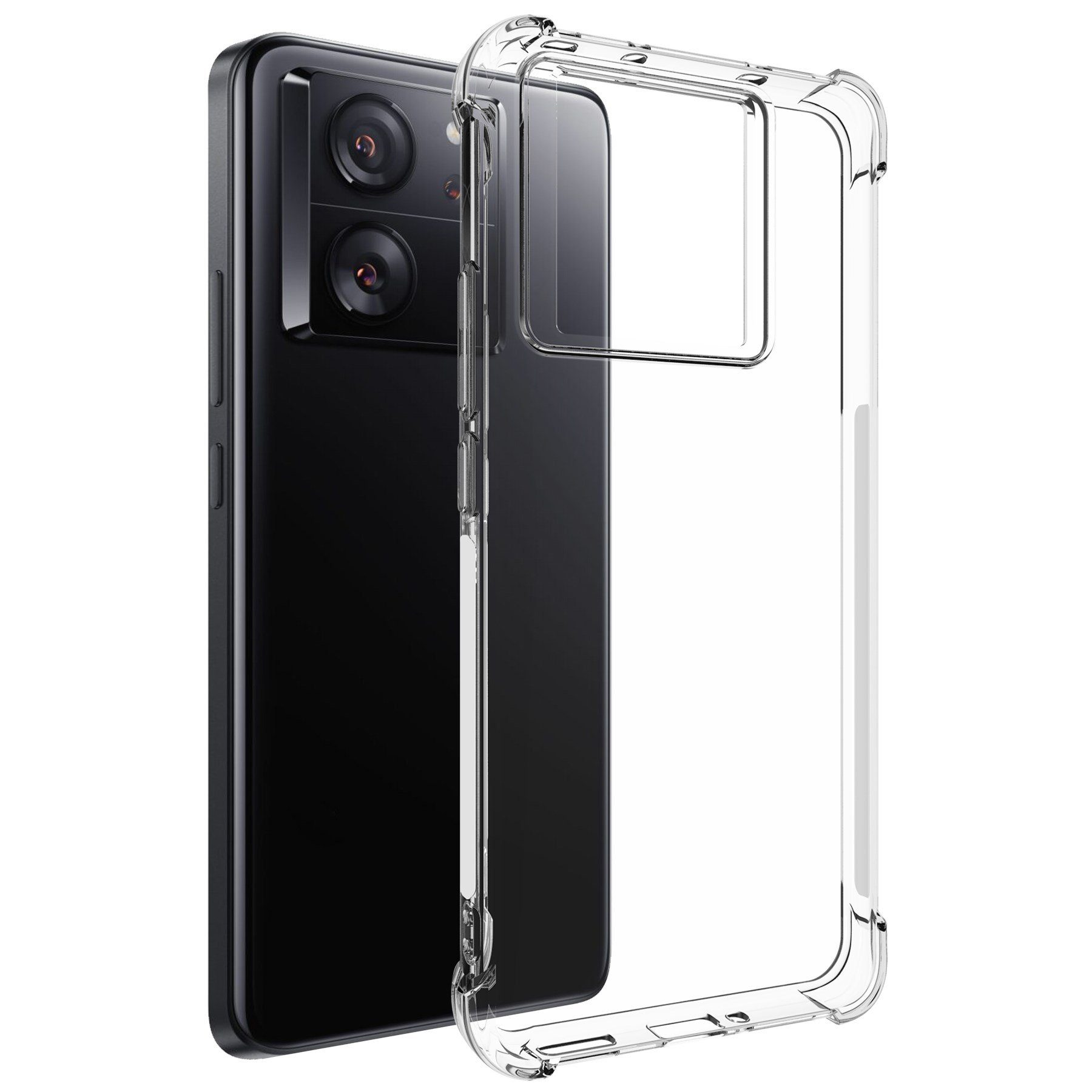 mtb more energy Smartphone-Hülle Clear Armor Case für Xiaomi 13T Pro (6.73), Transparente TPU Schutzhülle Case Backcover mit Anti-Shock Verstärkung