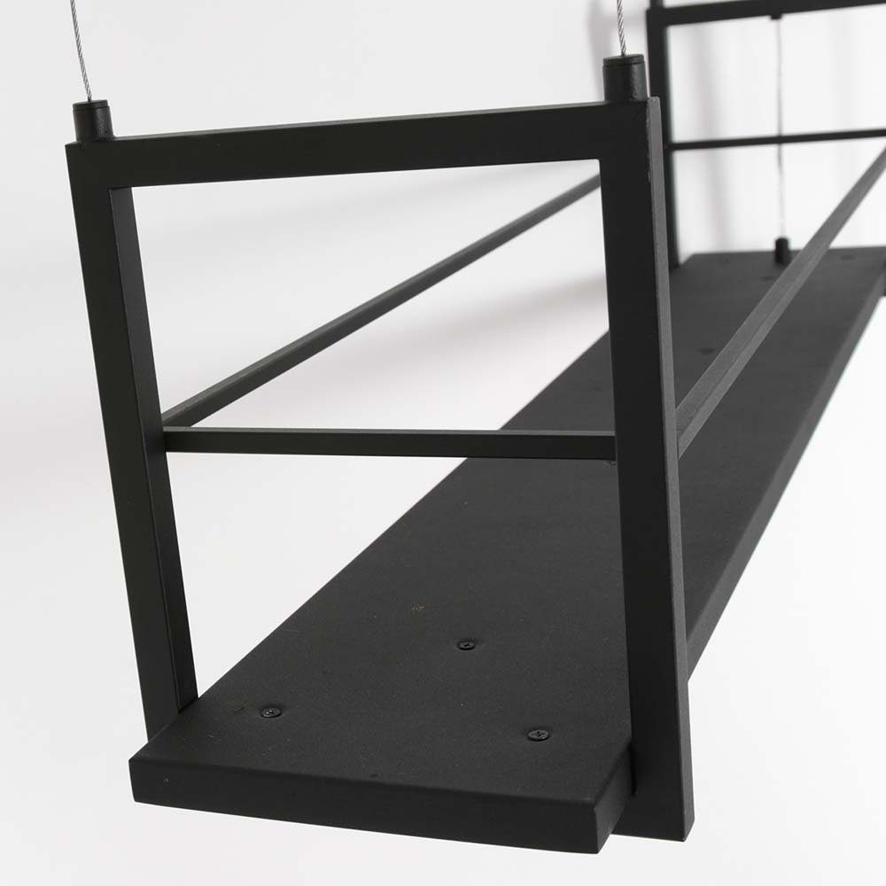 Steinhauer LIGHTING Pendelleuchte, LED-Leuchtmittel fest verbaut, Hängelampe Pendellampe Wohnzimmerlampe Küche Ablage Regal schwarz