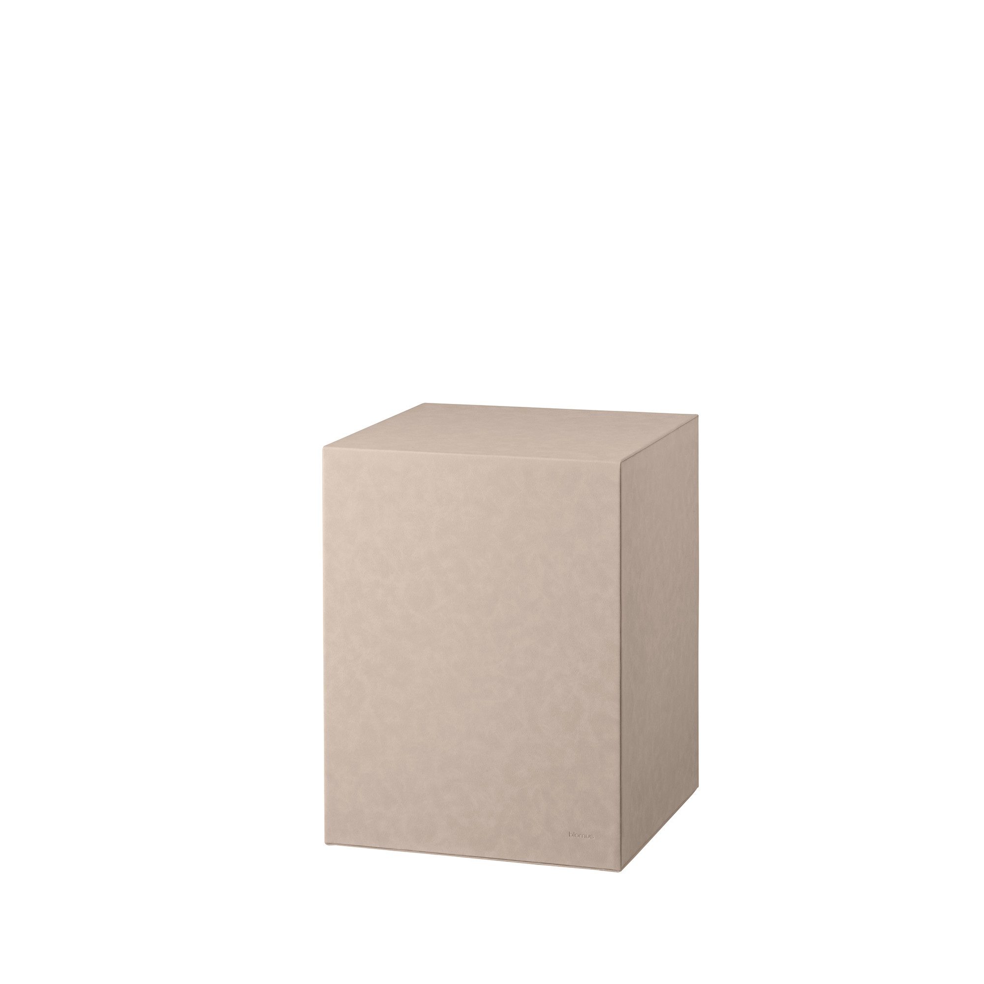 blomus Podest -SAHLA- Dekopodest, Sockel, Wohnaccessoire: Modernes Design, (1-St), Dekopodest, PU-Lederbezug, Stabil, 10kg belastbar