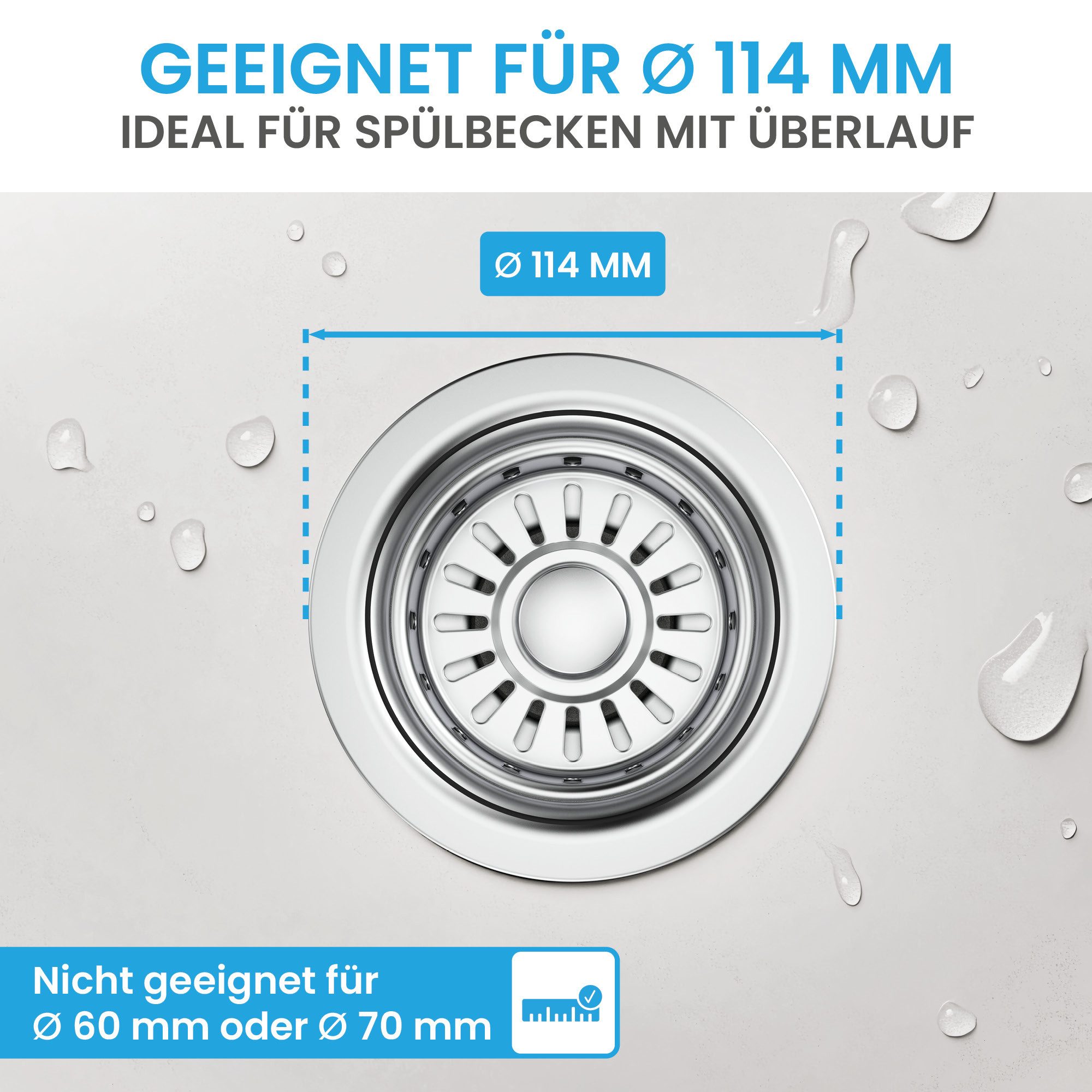 Bächlein Ablaufgarnitur Pop-up Küchenablauf, Ablaufgarnitur für günstig online kaufen
