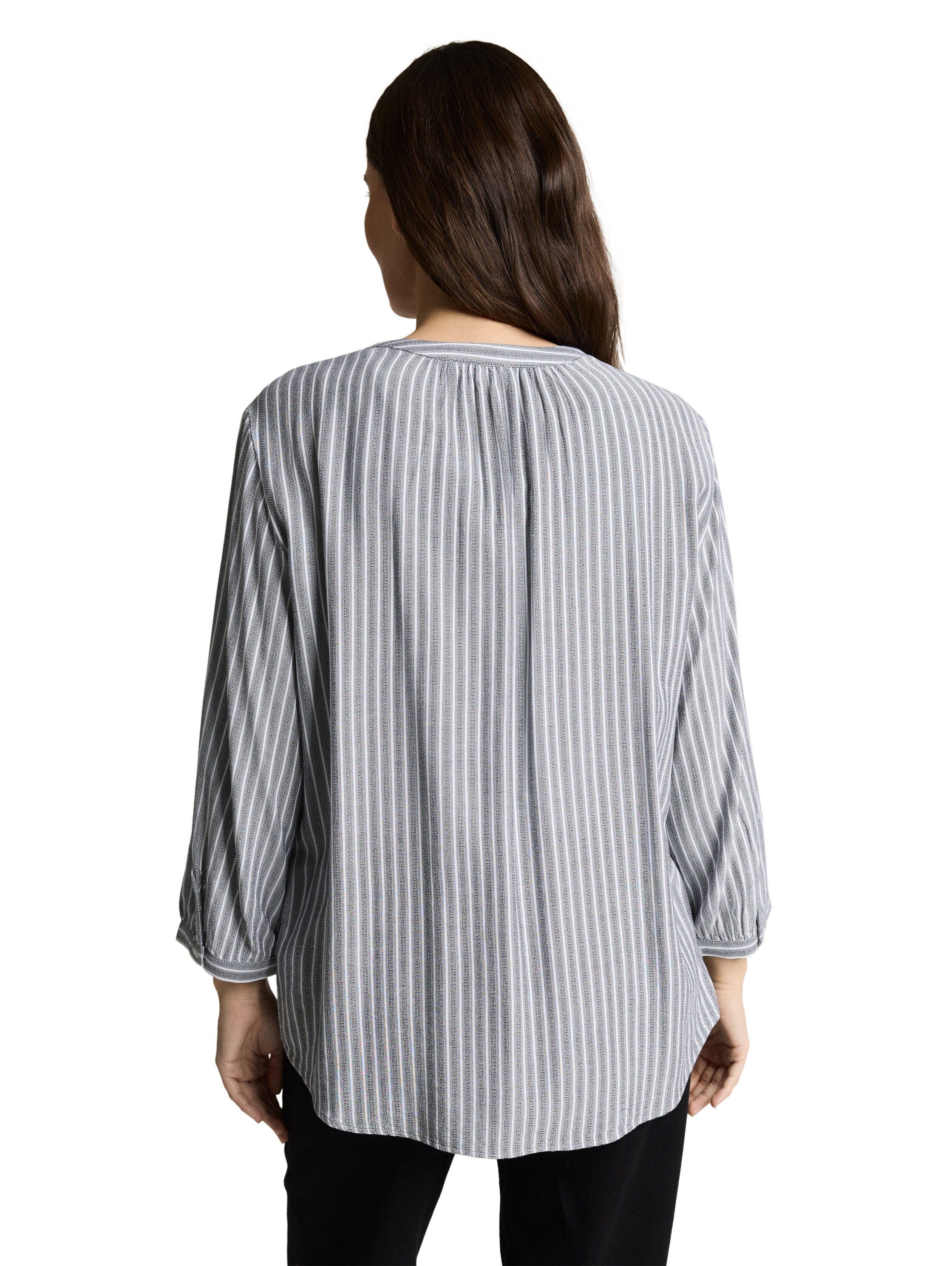 TOM TAILOR Klassische Bluse Regular mit Streifen Muster