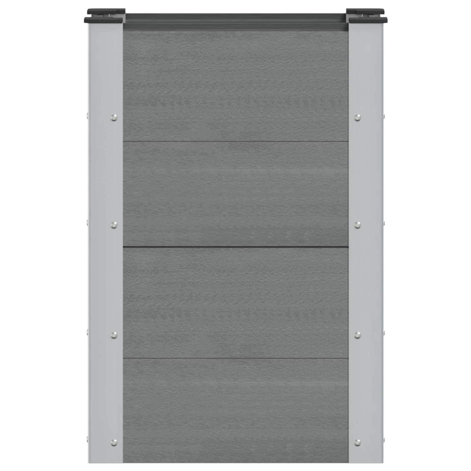 furnicato Pflanzkübel Hochbeet 50 x 30 x 72 cm Grau, Witterungsbeständiges Gemüsebeet mit offenem Boden für den Garten