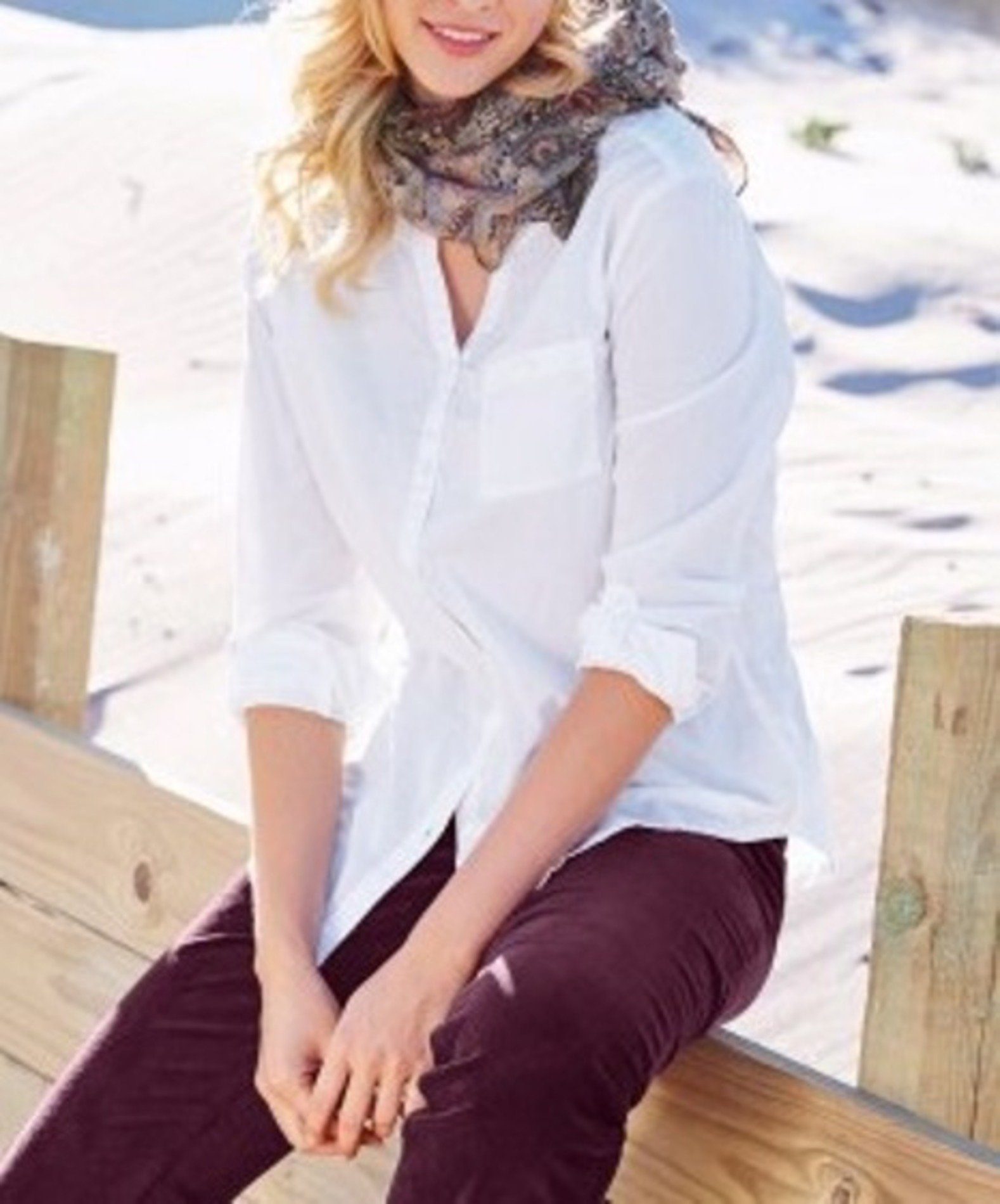 YESET Crinklebluse Crinklebluse Kragenlose Bluse Hemd günstig online kaufen