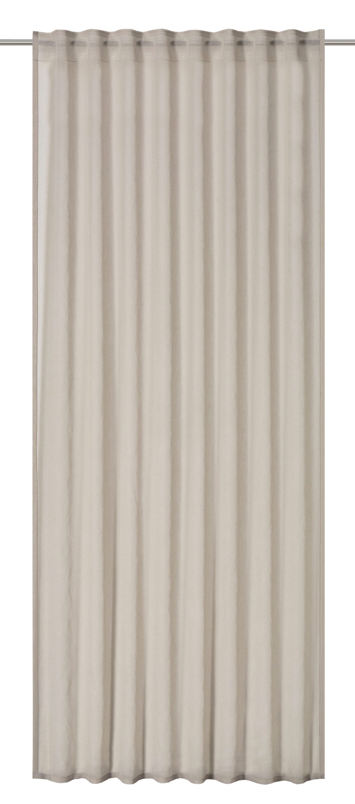 ELBERSDRUCKE Vorhang Gardine mit verdeckten Schlaufen Air beige halbtranspa günstig online kaufen