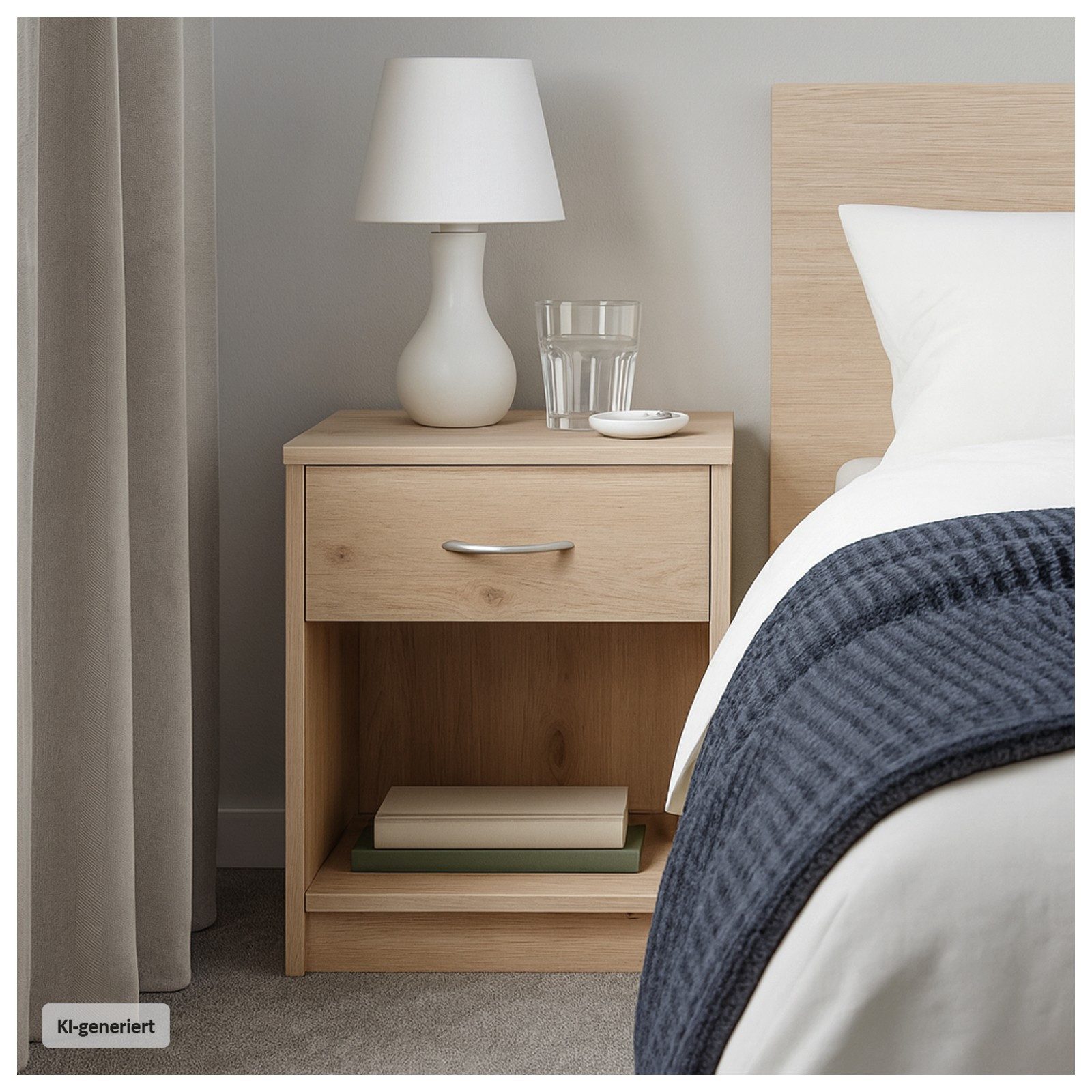 HTI-Living Nachtschrank Nachtschrank mit 1 Schublade Nina Artisaneiche (Stück, 1 Nachtschrank) Nachttisch Nachtkommode