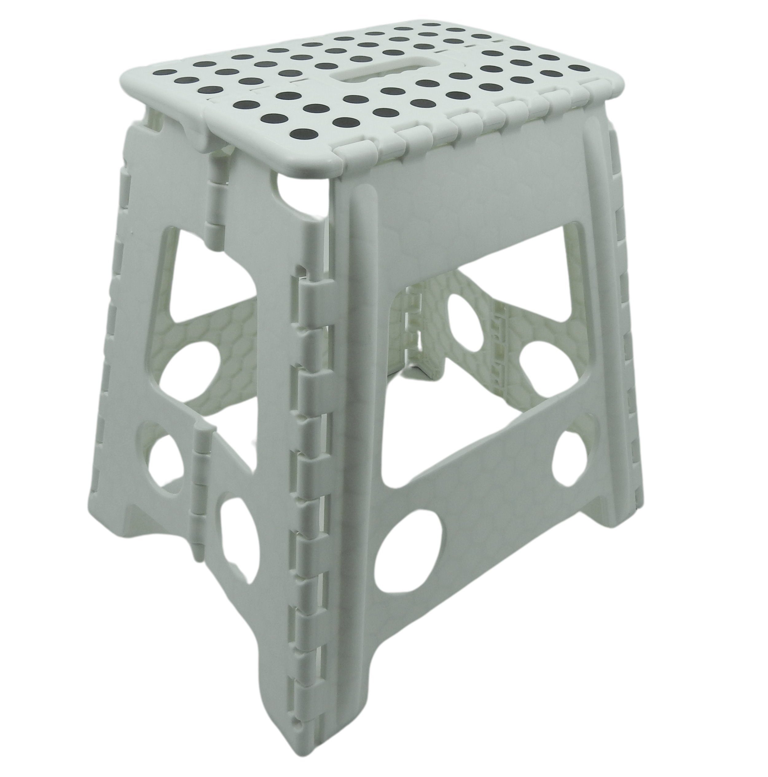 DEMA Klapptritthocker 22 Cm Höhe - Traglast 120 Kg, Platzsparend & Stabil