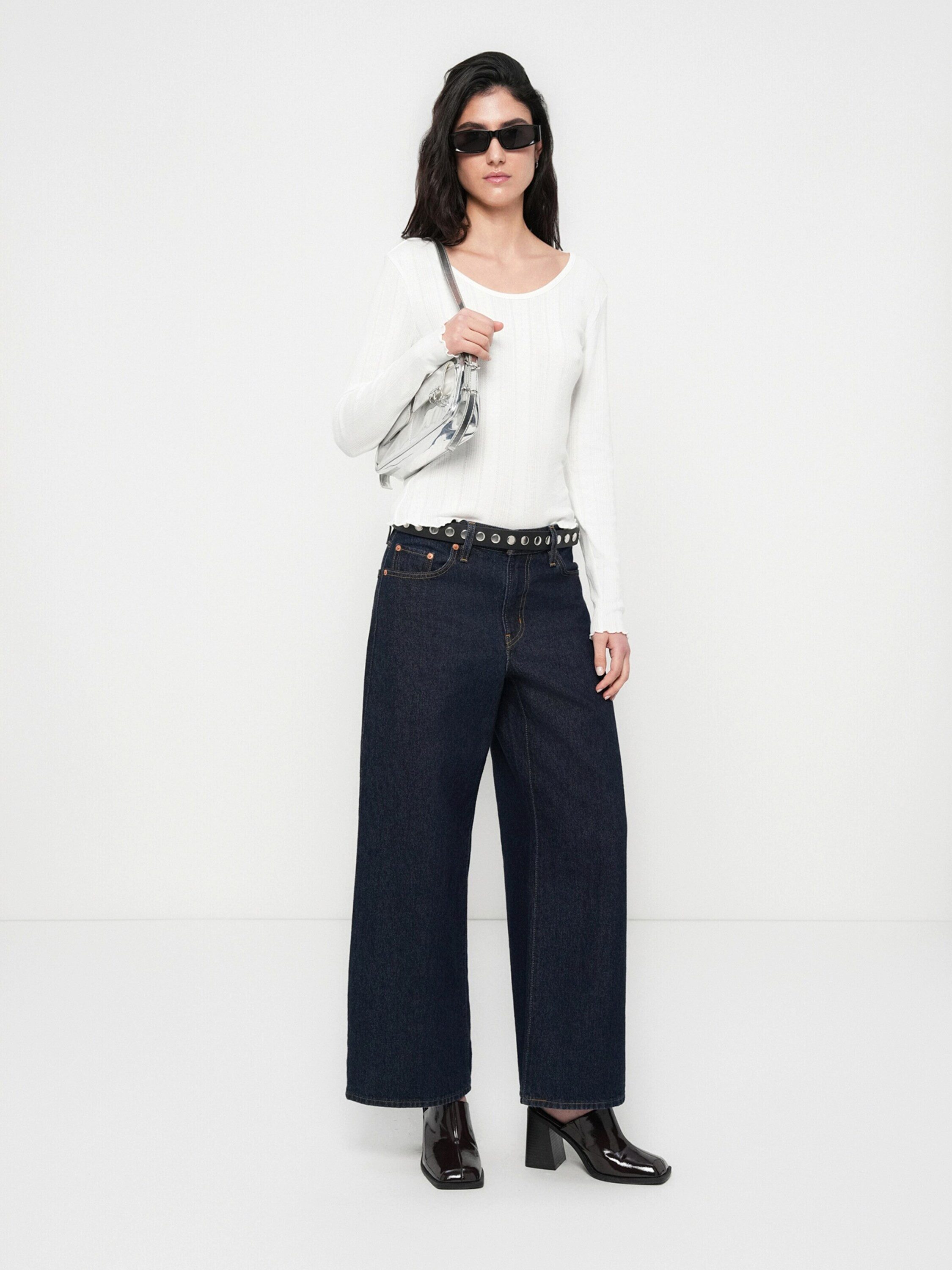 ONLY Langarmshirt ONLTENNA (1-tlg) Lochmuster