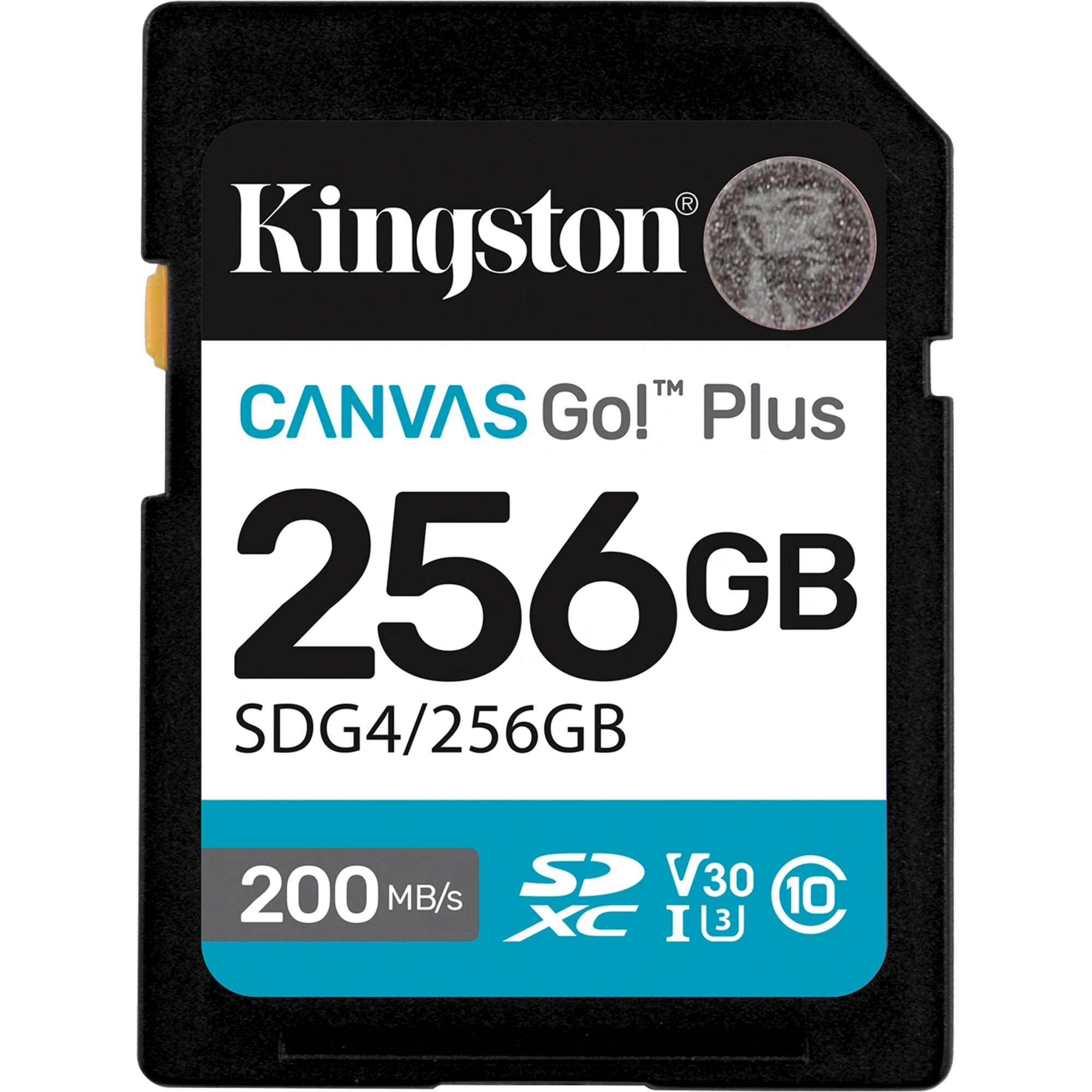 Kingston Kingston Canvas Go! Plus 256GB SDXC, Speicherkarte, (UHS-I U3, Class Speicherkarte