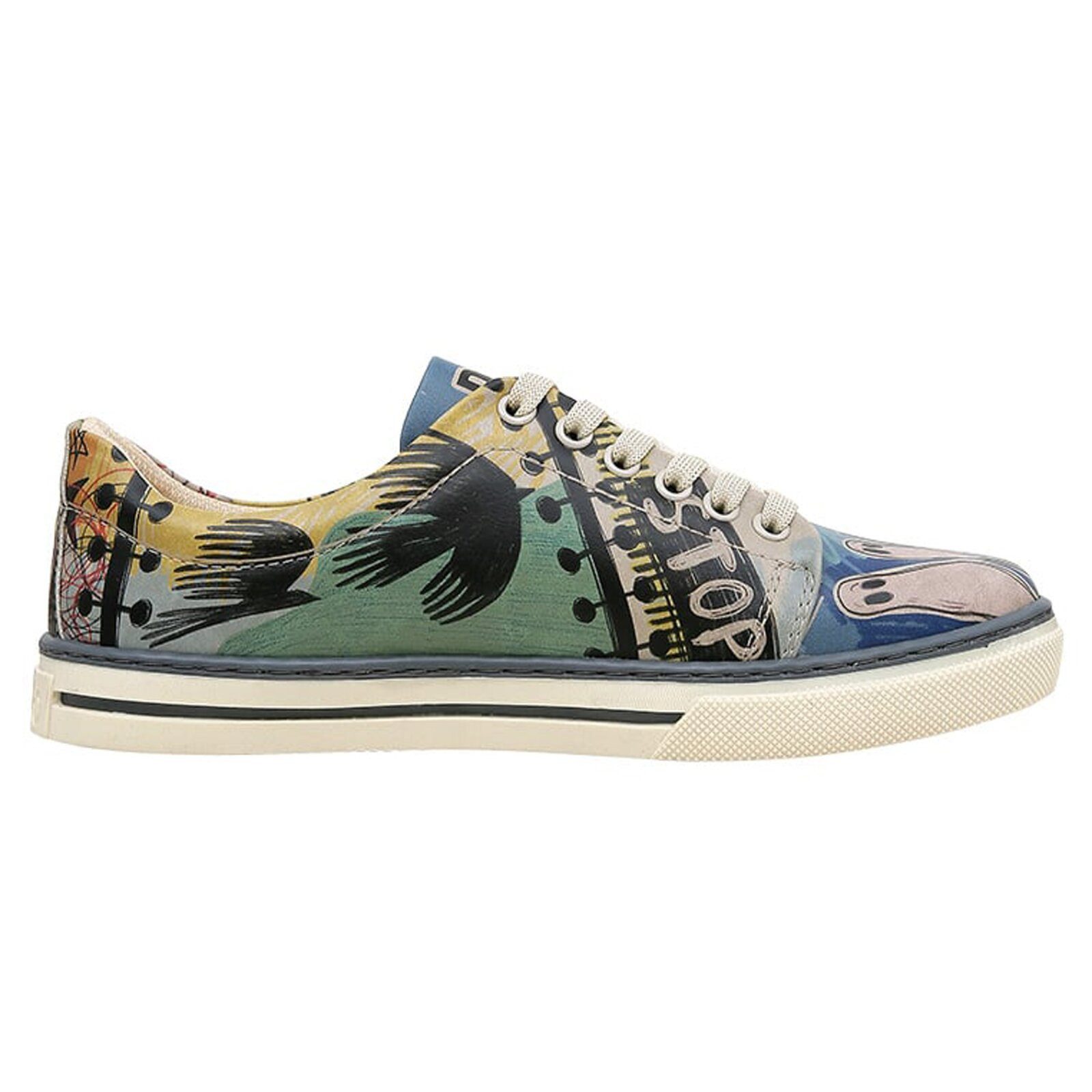 DOGO Classic Schnürsneaker I Was Here Damen Sneaker Sneaker Handgefertigt