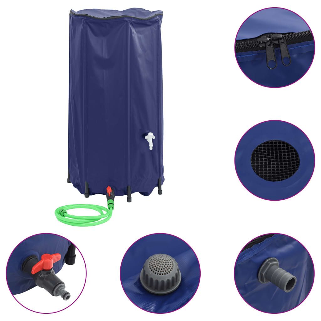 Bewässerungssystem Wassertank mit Wasserhahn Faltbar 250 L PVC