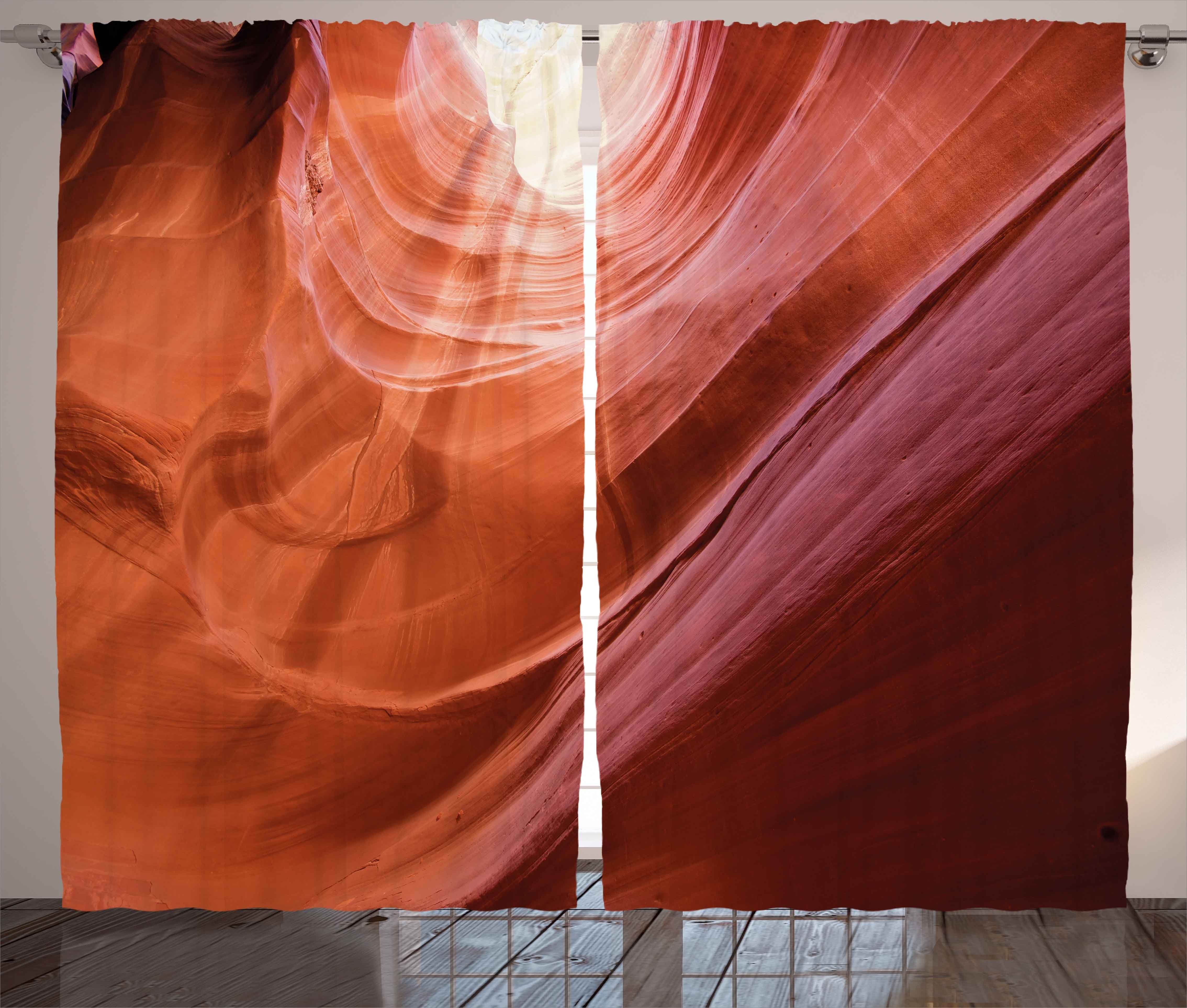 Gardine Schlafzimmer Kräuselband Vorhang amerikanisch und Natur Arizona Schlaufen mit Haken, Canyon Abakuhaus