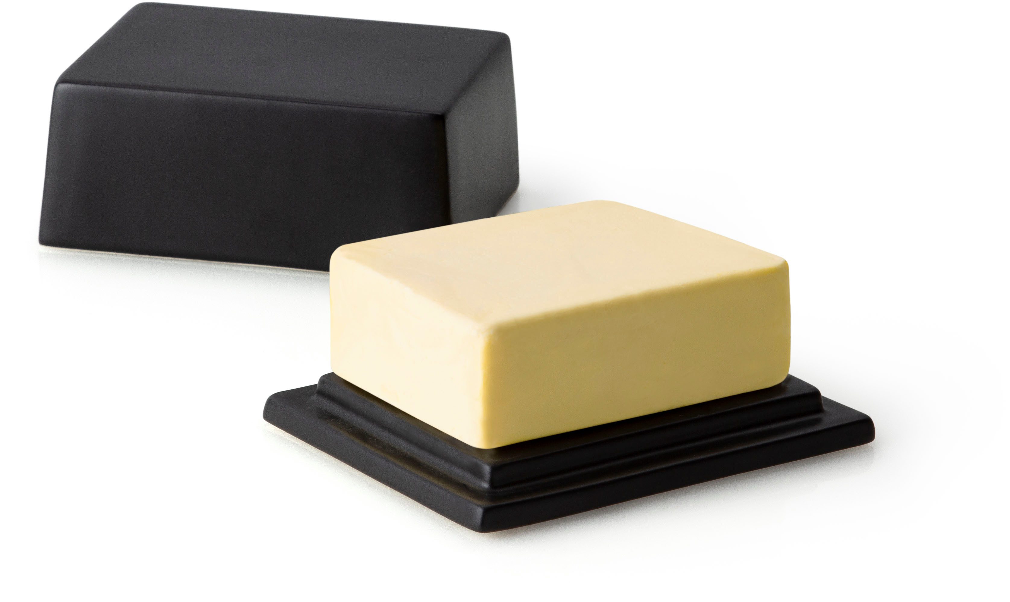 Continenta Butterdose, Keramik, (2-tlg), für 125g Butter, in Handarbeit gefertigt, 9,5x7x6 cm