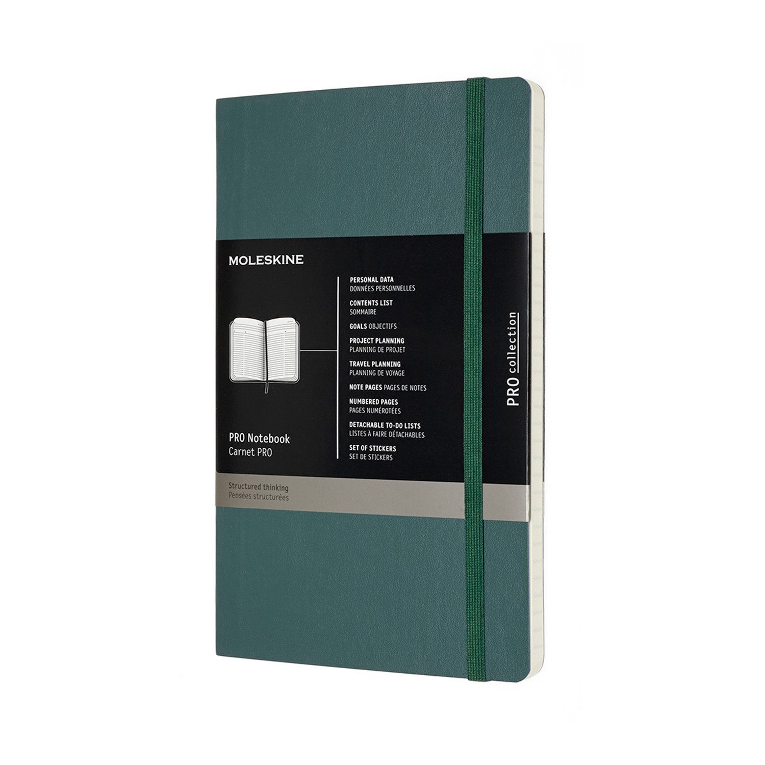 MOLESKINE Notizbuch, Professionel - Weicher Einband - Groß (13x21) - Soft Cover - Waldgrün