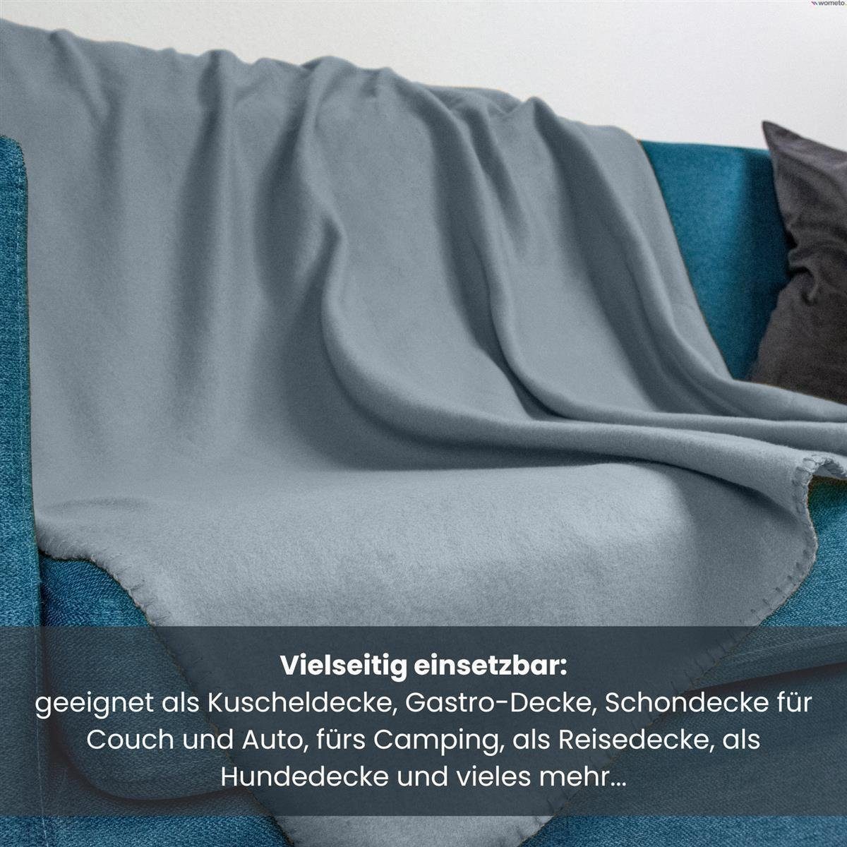 Wohndecke Polar-Fleece, wometo, OEKO-TEX®, 3 Fleecedecken mit Kettel-Rand & Anti-Pilling – Bild 5 von 5