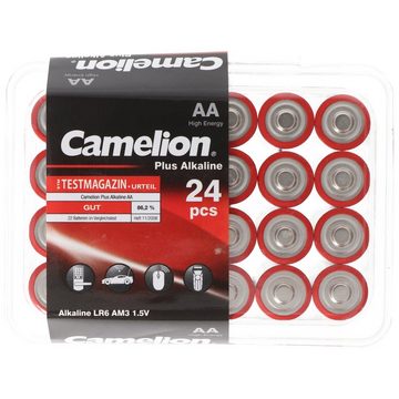 Camelion Camelion Plus Alkaline AA Batterien, 24 Stück in praktischer Aufbewah Batterie, (1,5 V)
