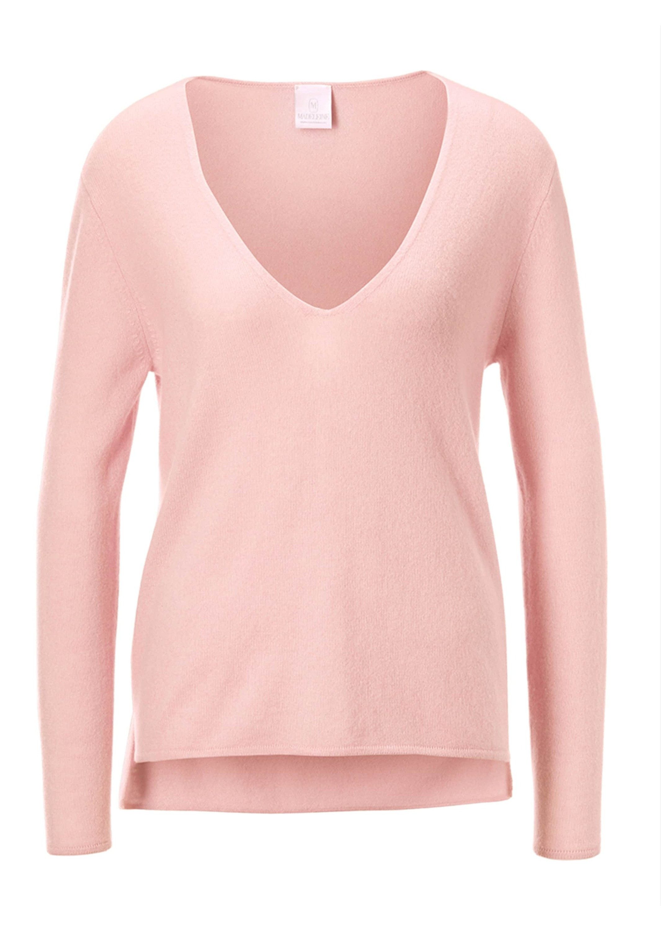 Strickpullover Kaschmirpullover mit V-Ausschnitt